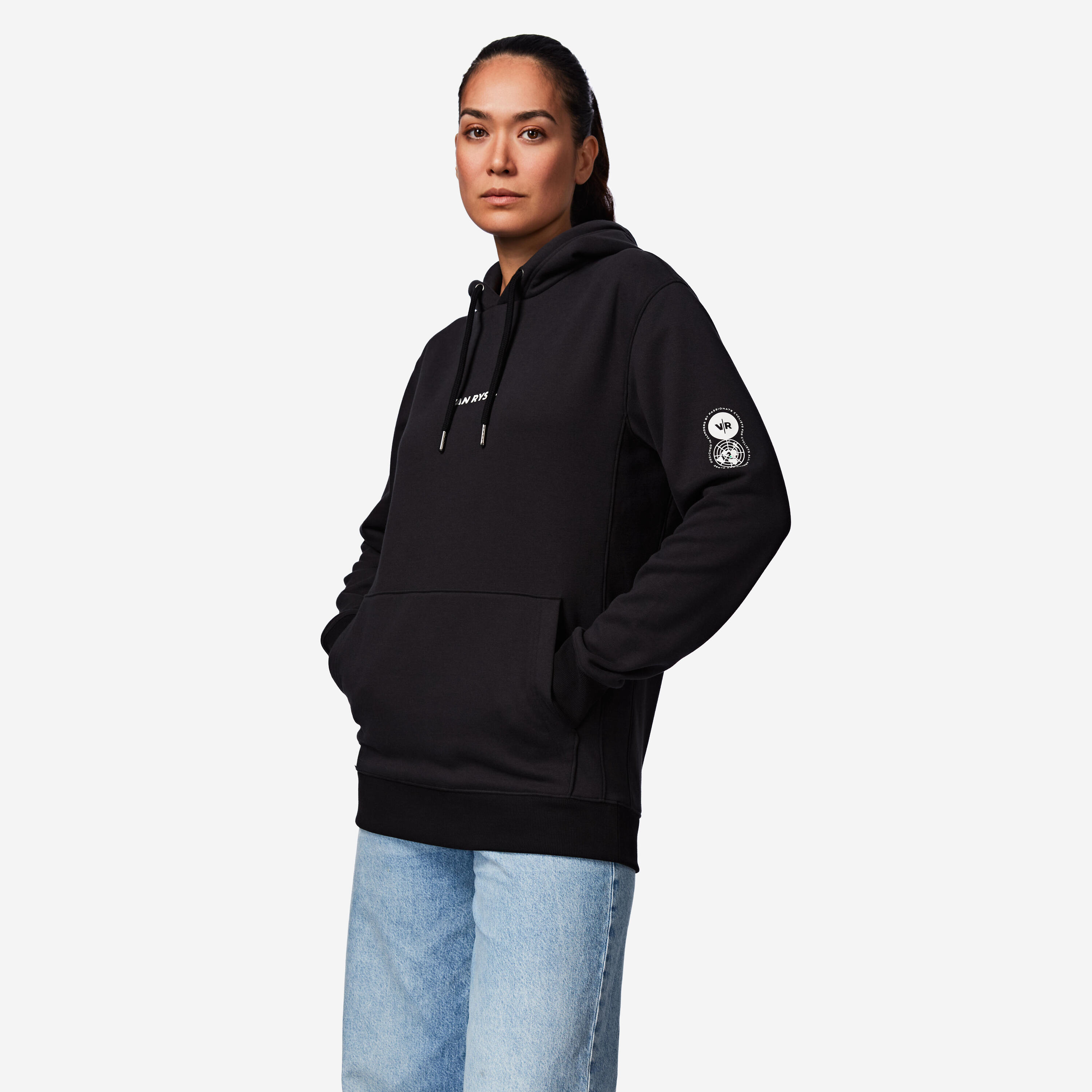 Lifestyle-Hoodie, schwarzes Logo 4/6
