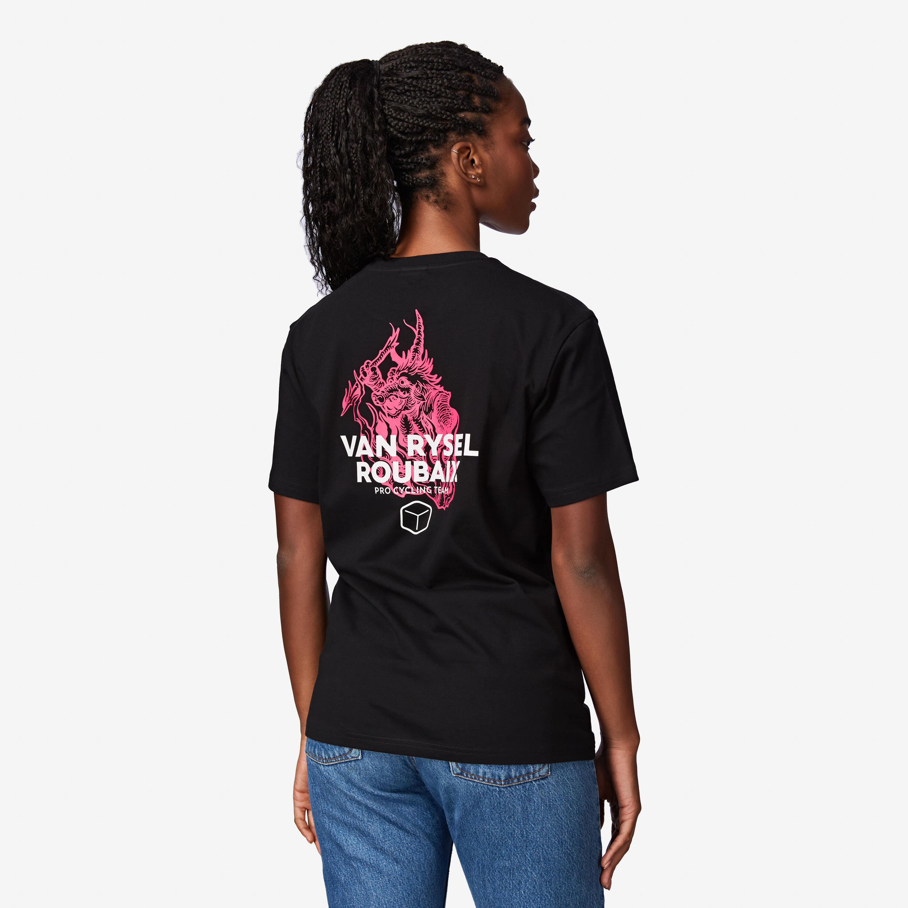 T-Shirt Lifestyle Van Rysel Roubaix schwarz