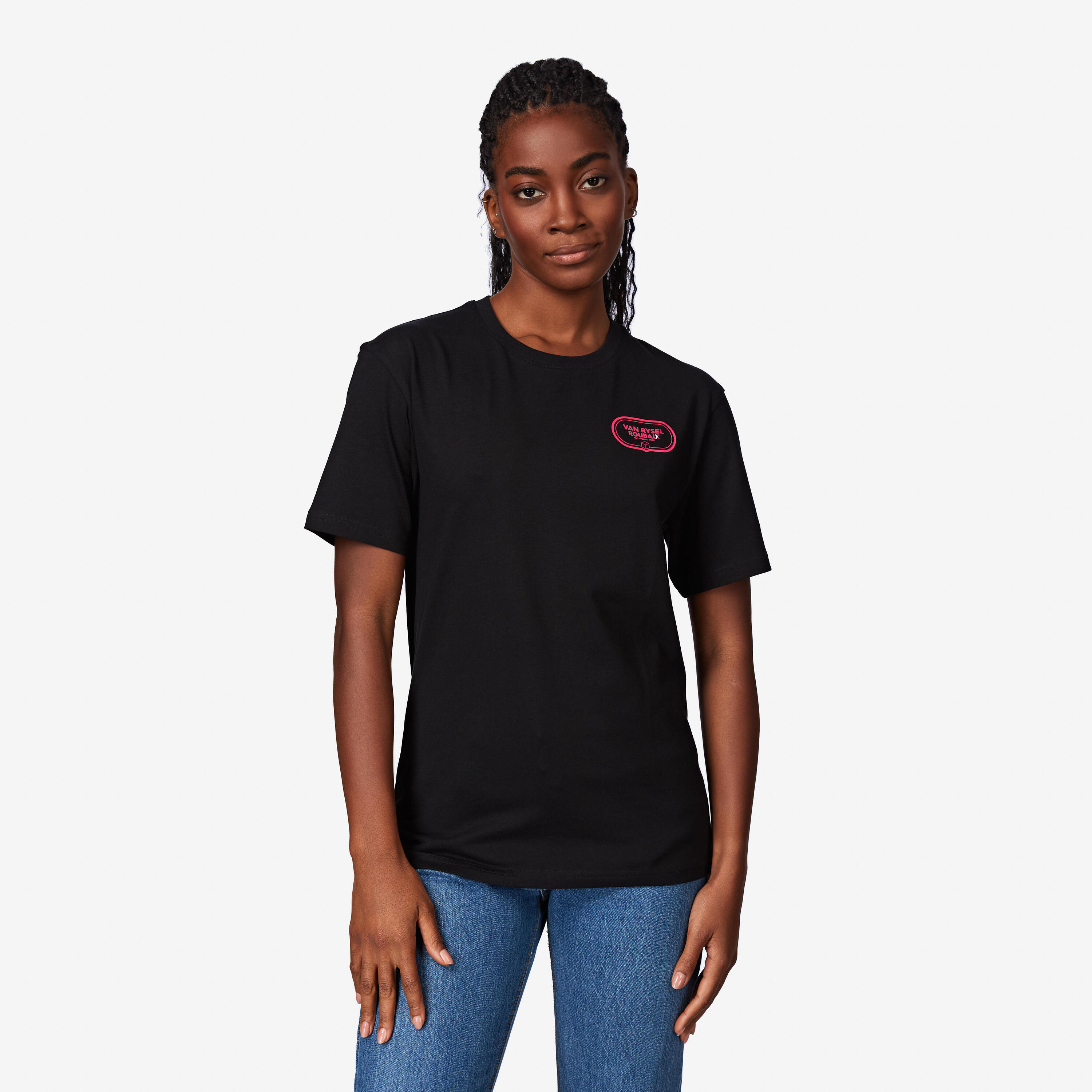 T-Shirt Lifestyle Van Rysel Roubaix schwarz