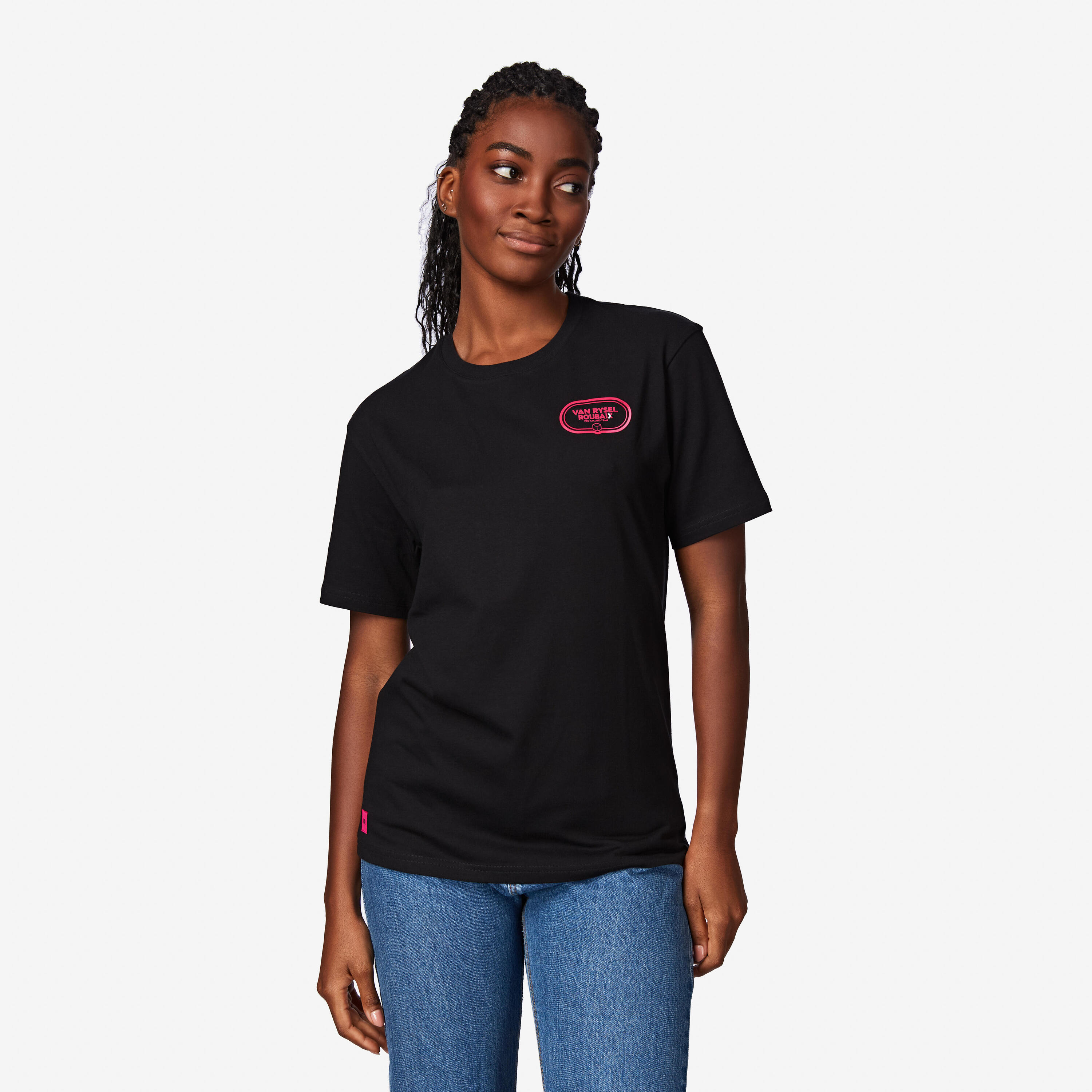 T-Shirt Lifestyle Van Rysel Roubaix schwarz