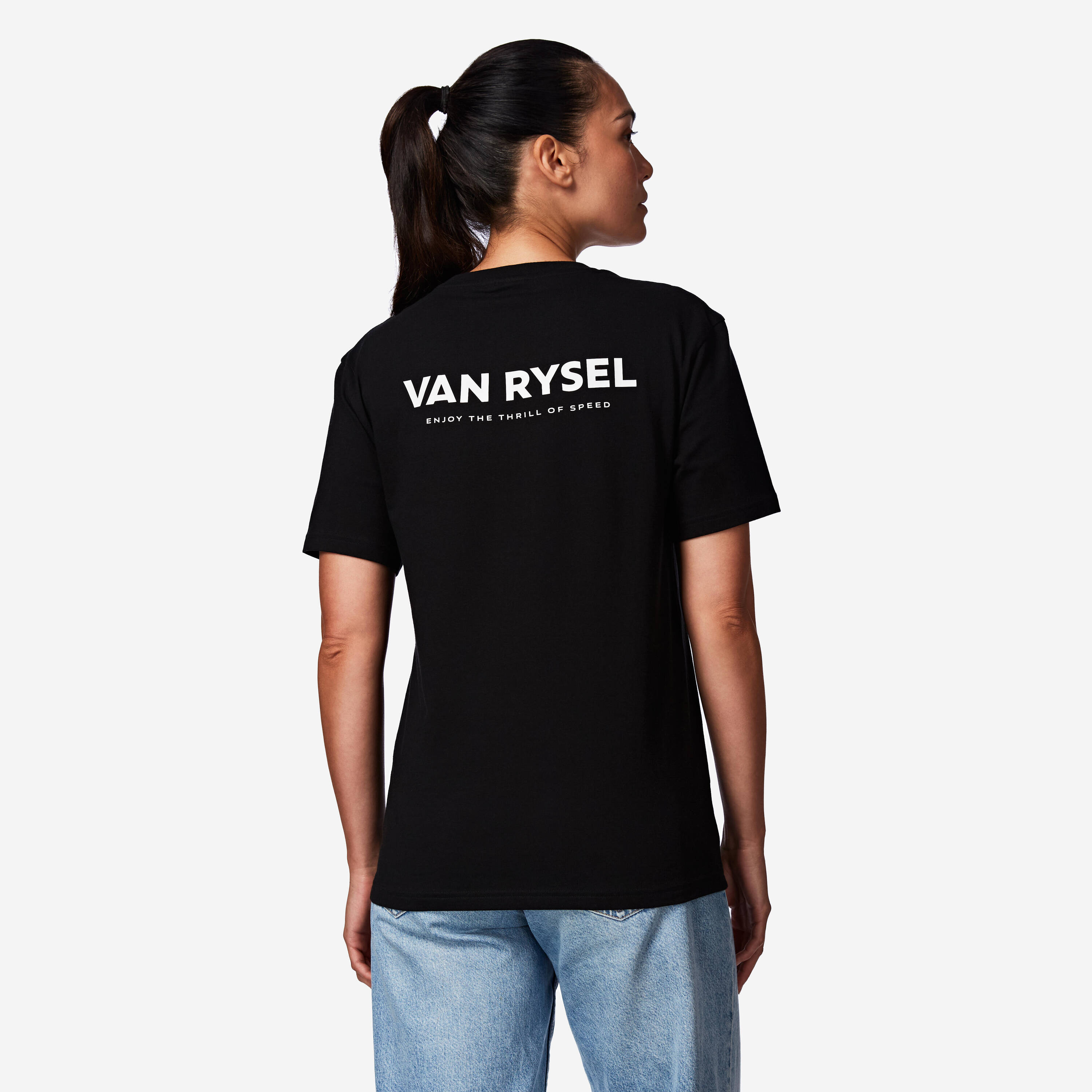 T-shirt coton lifestyle, Logo noir -  5