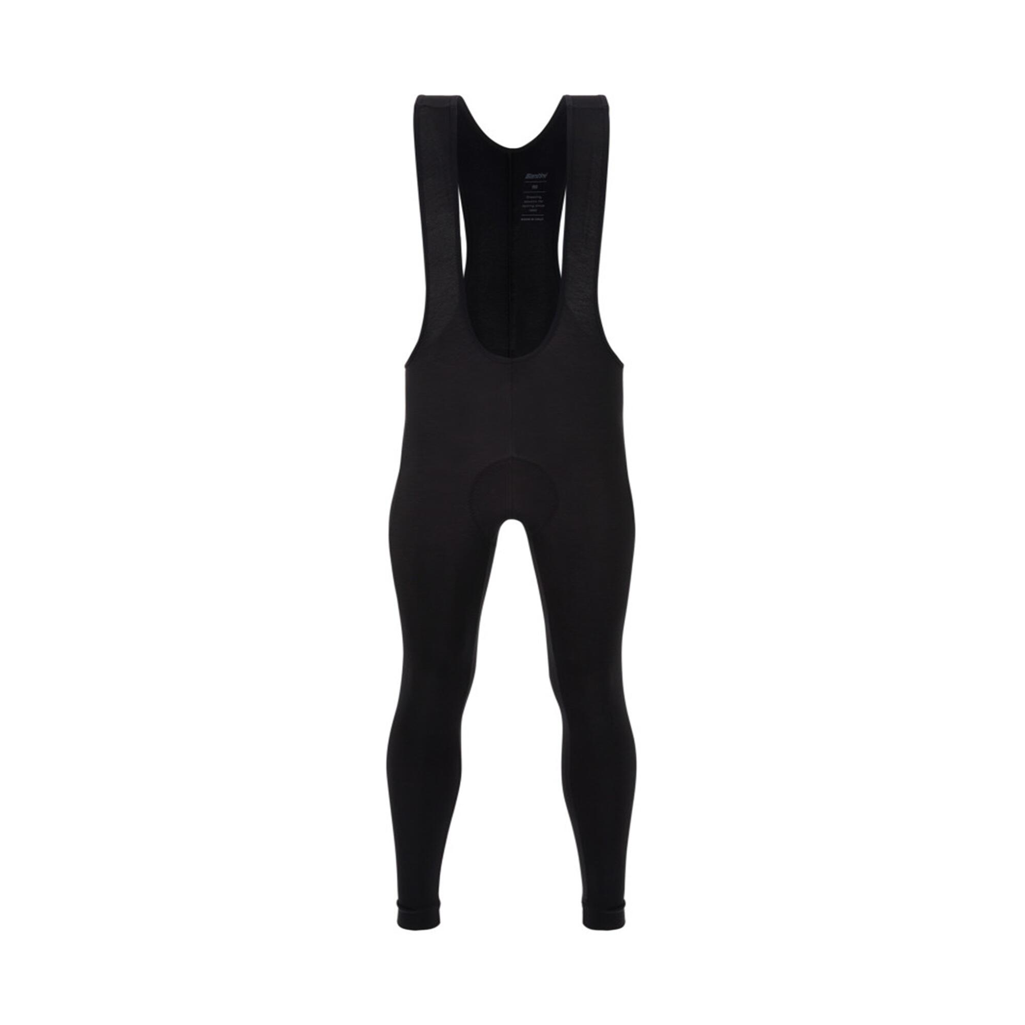 Salopette lunga invernale ciclismo bici da corsa Santini Omnia nera 3/3