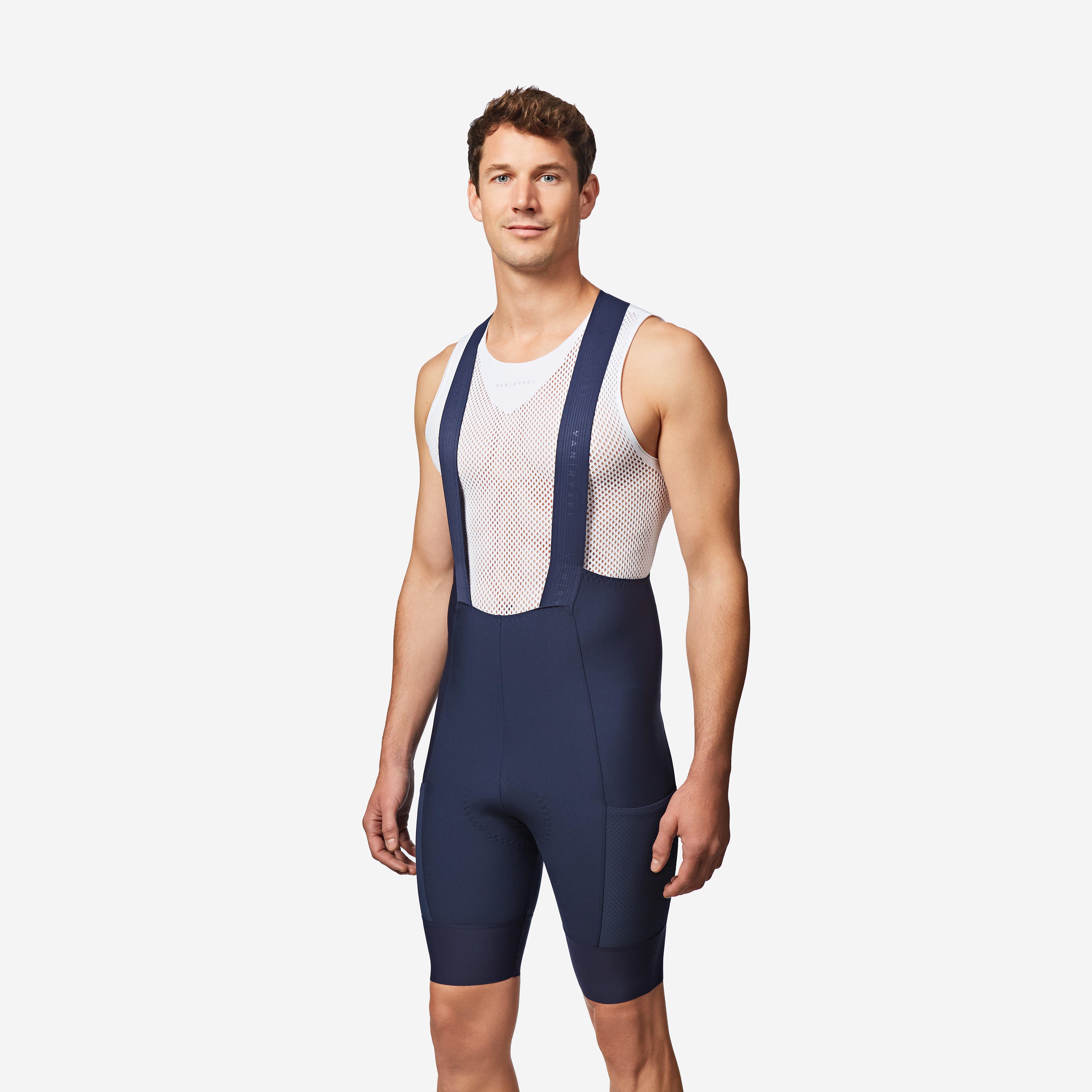 Men's Road Cycling Bib Shorts Endurance - Navy Blue