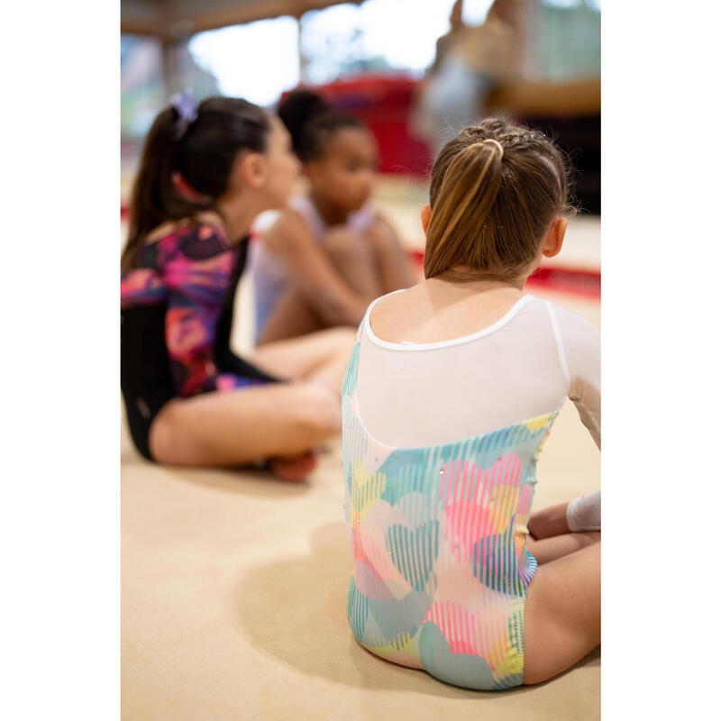 Body Gimnastică feminină cu mâneci lungi Turcoaz Fete