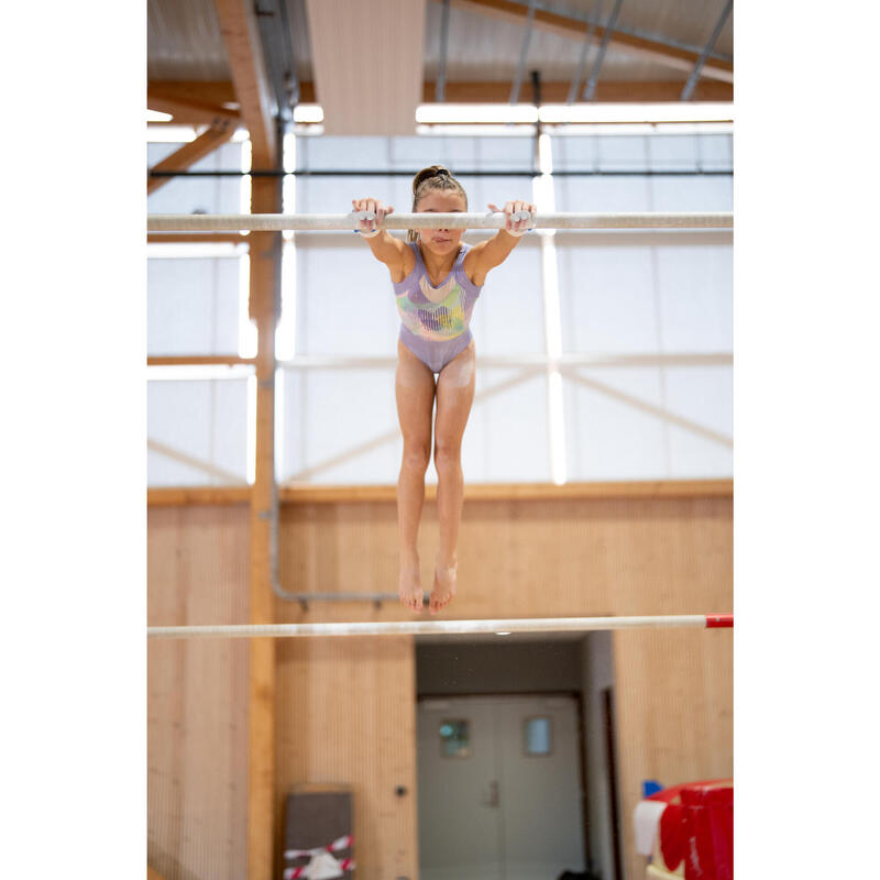 Body fără mâneci pentru gimnastică Mov Fete