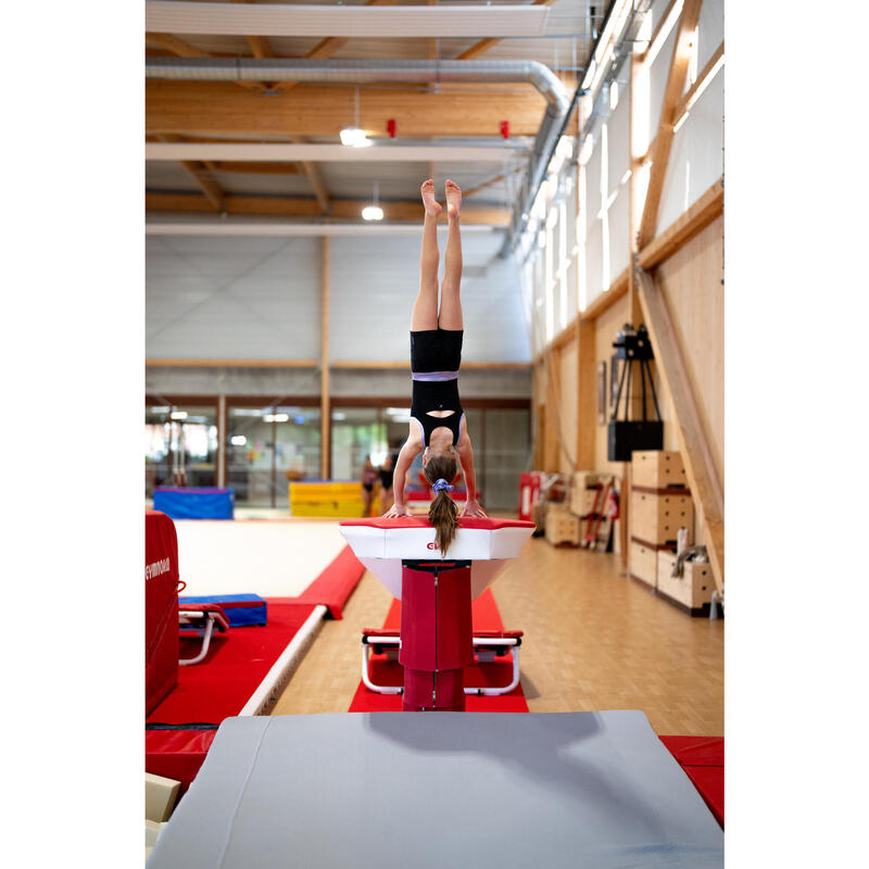Body de gimnastică extensibil Negru-Mov Fete