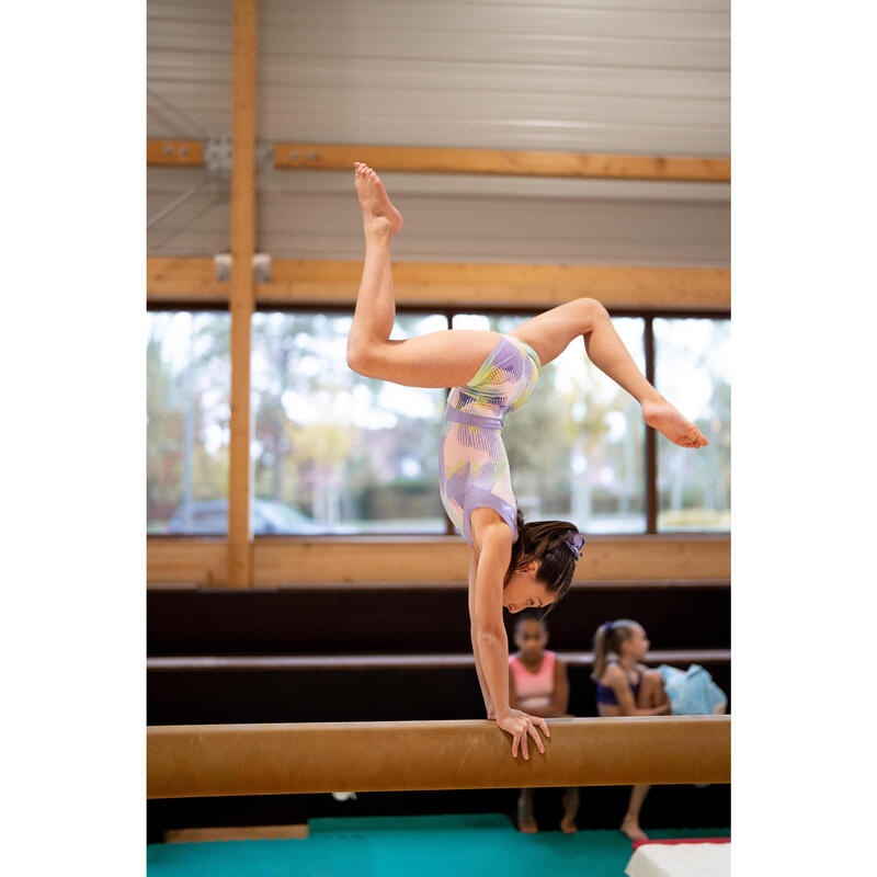 Şort Gimnastică cu imprimeu Mov Fete
