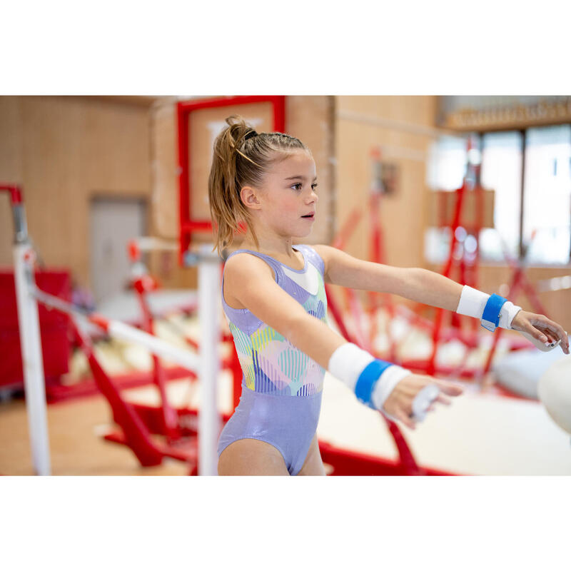 Body fără mâneci pentru gimnastică Mov Fete