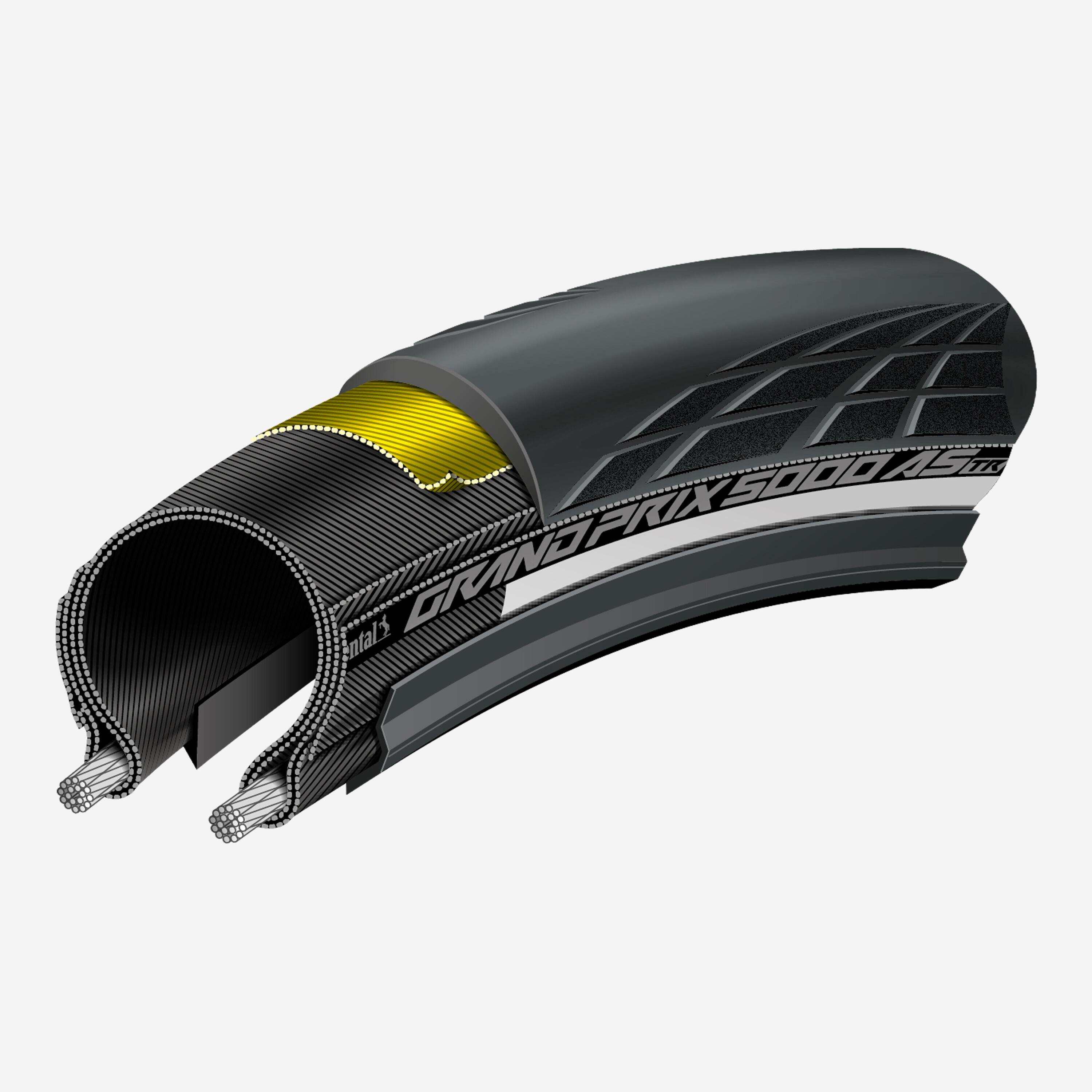 Pneu route Tubeless Ready - Grand Prix 5000 AllSeason TR 700x32 noir 2/2