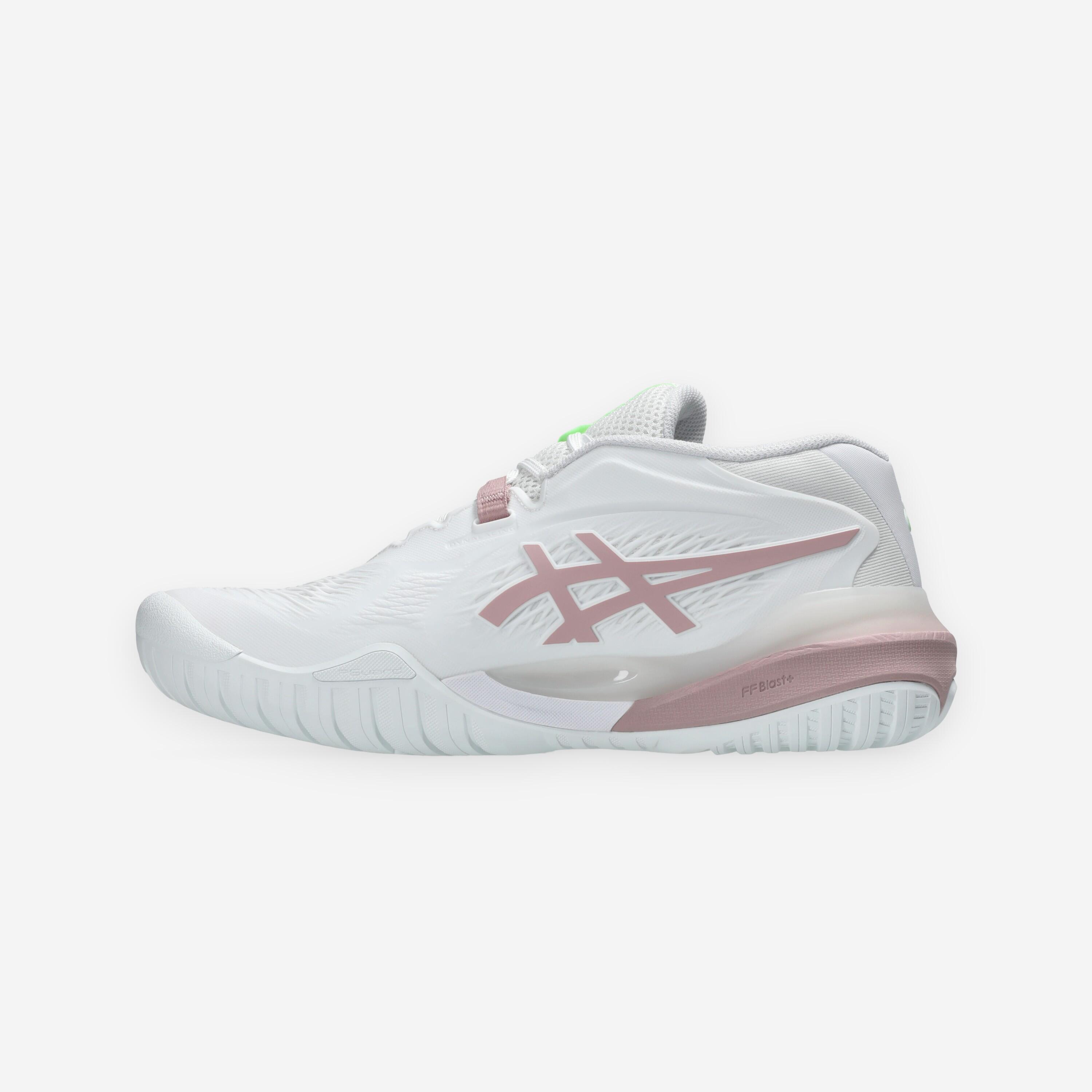 Damen Multicourt Tennisschuhe, Gel Resolution X Weiss Rosa 7/8