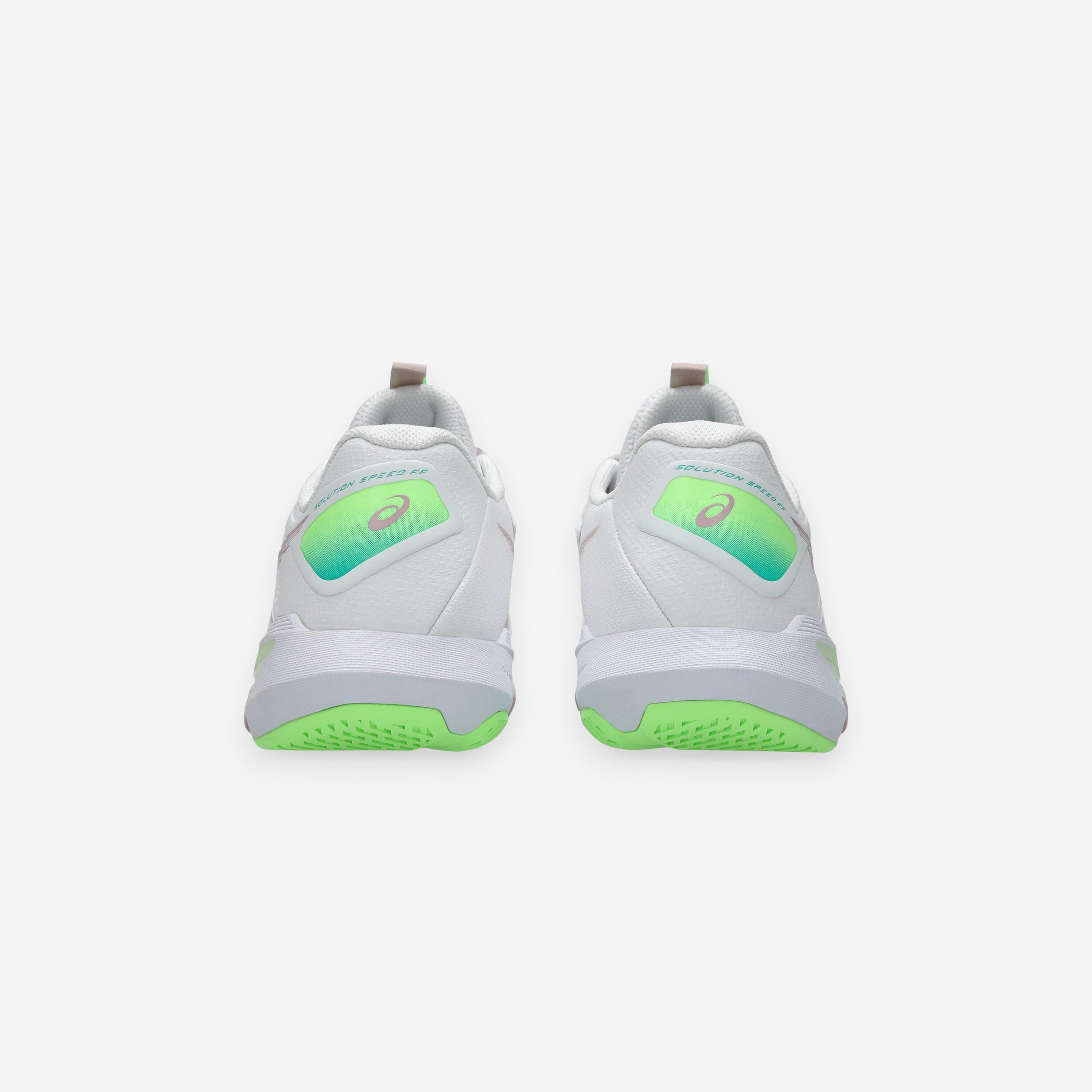 Chaussures de tennis multicourt femme, Solution Speed FF 4 blanc rose vert 5/8