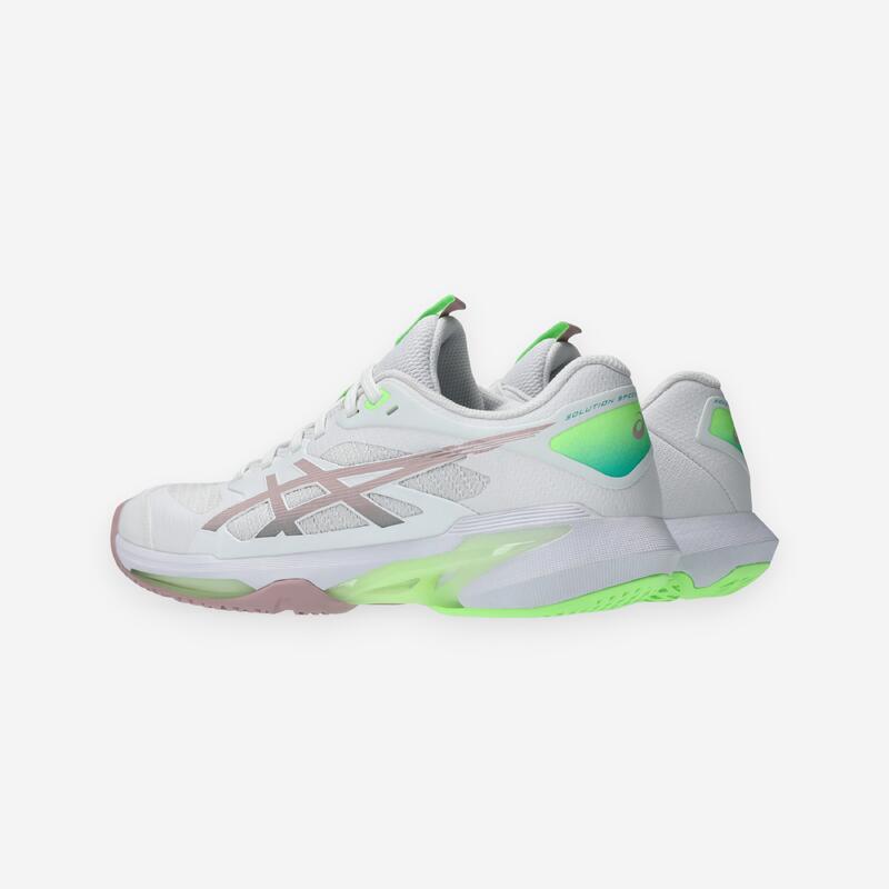 Încălțăminte tenis pe orice suprafață Asics Solution Speed FF 4 Alb-Verde Damă