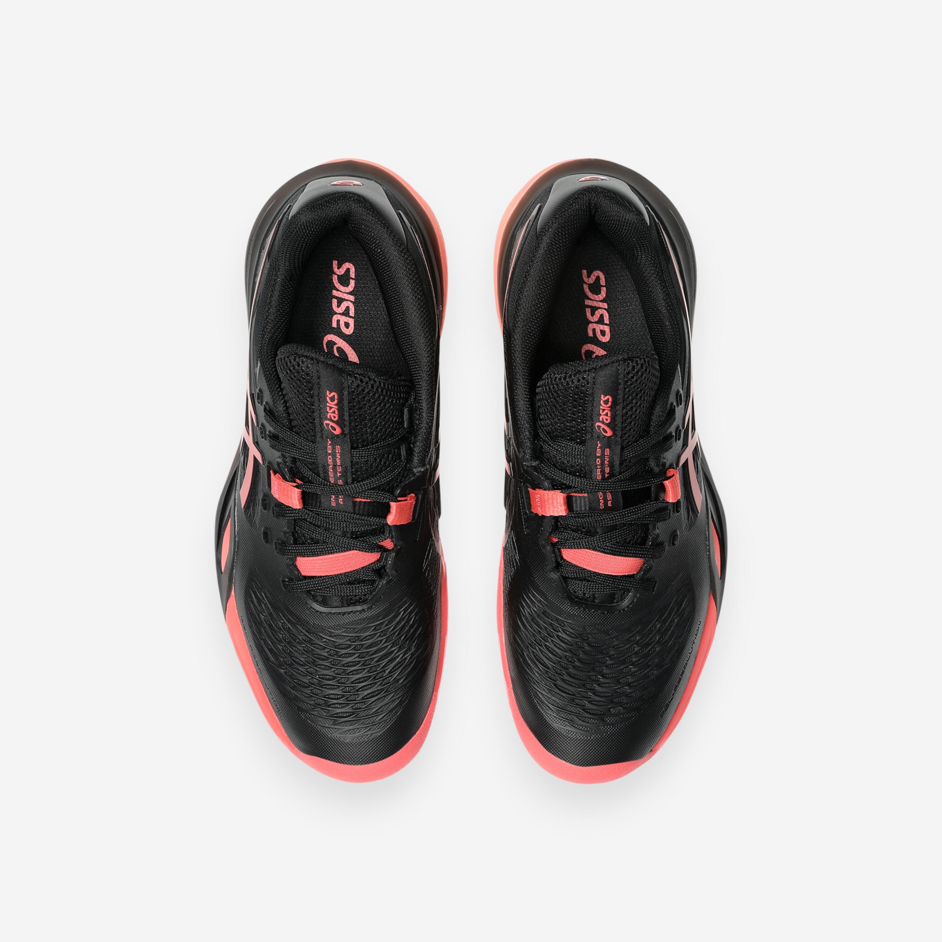 Calçado de Ténis para Terra Batida Mulher Asics Gel Resolution X Preto/Rosa 3/8