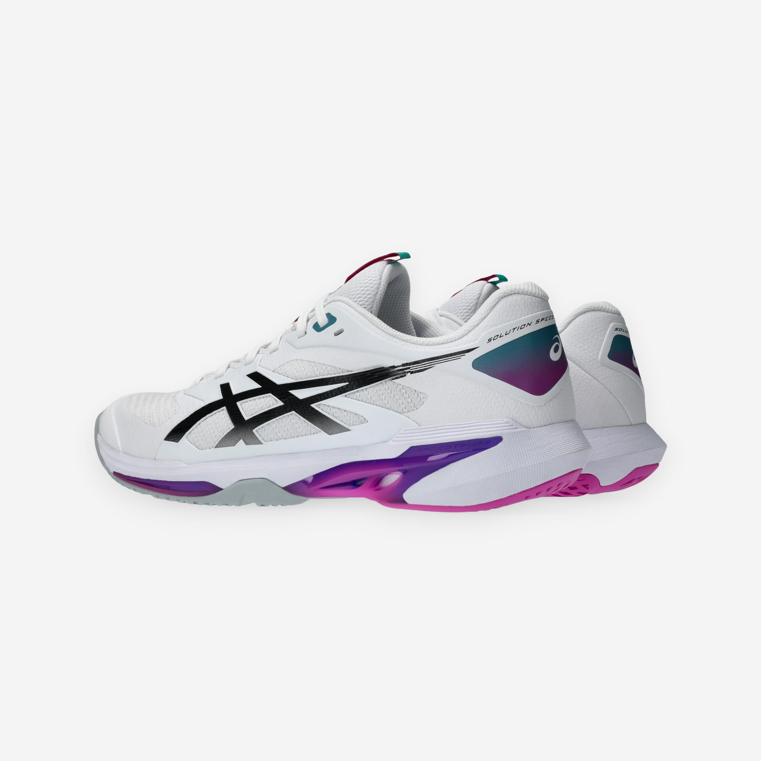 Chaussures de tennis multicourt homme, Solution Speed FF 4 blanc rose 6/8