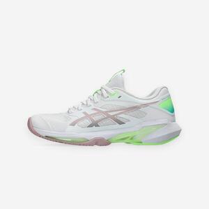 Zapatillas de tenis multipista mujer, Solution Speed FF 4 blanco rosa verde