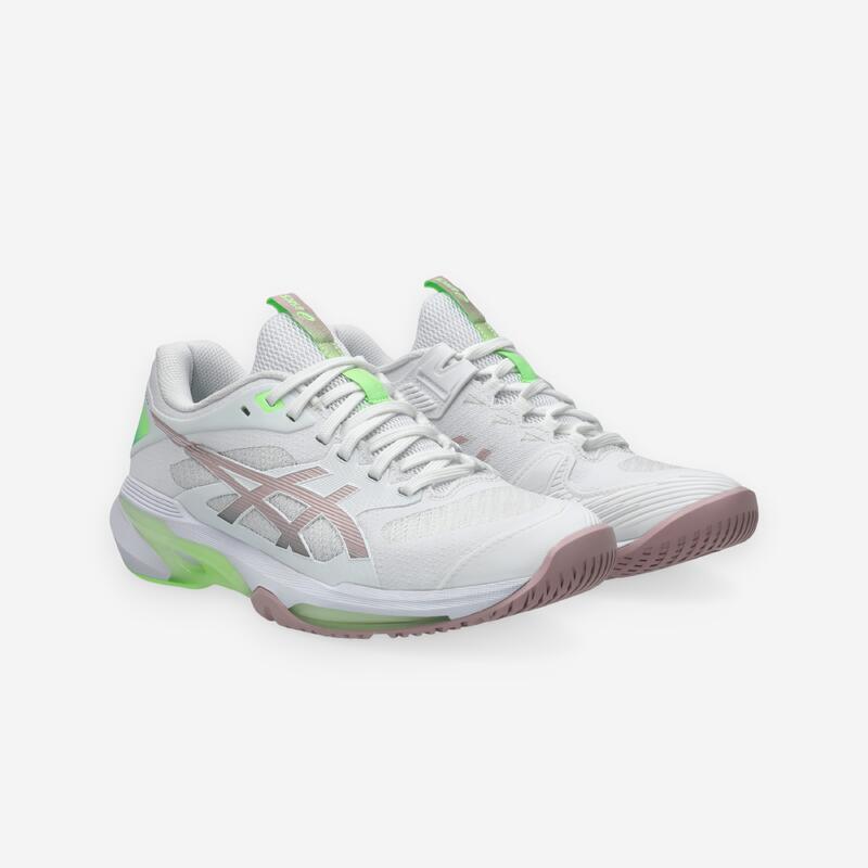 Încălțăminte tenis pe orice suprafață Asics Solution Speed FF 4 Alb-Verde Damă
