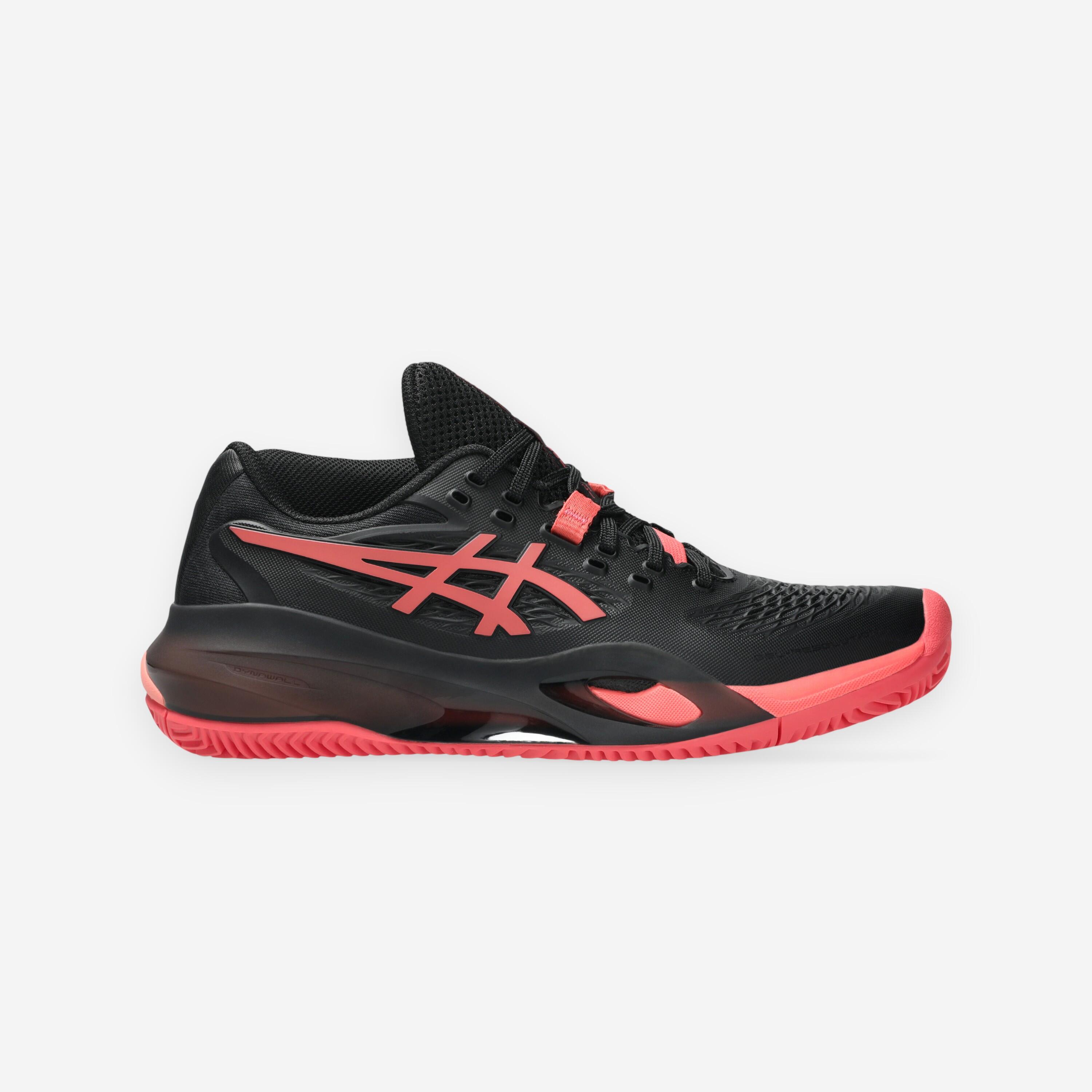 Tennisschoenen Gel Resolution X gravel dames zwart/roze | Decathlon