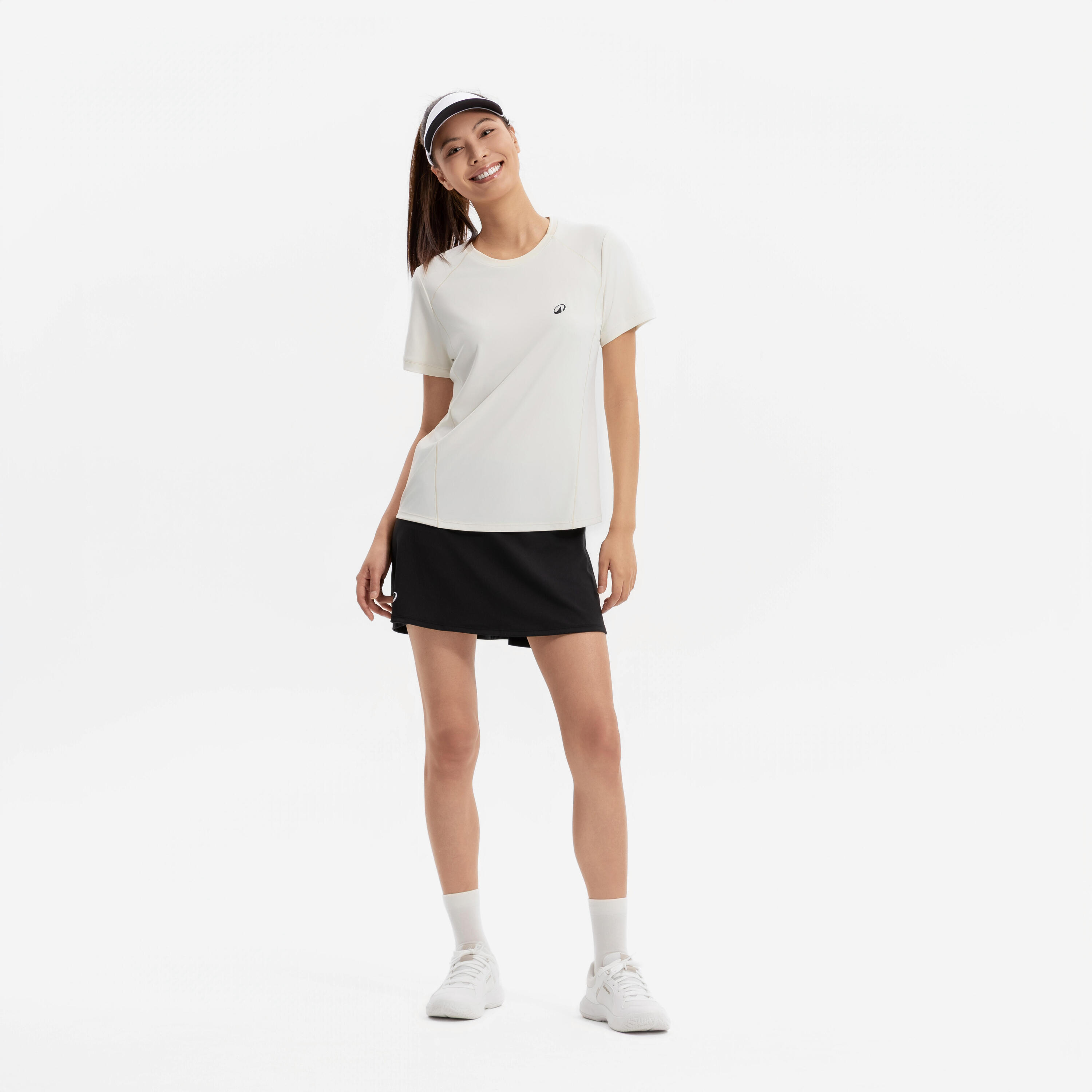 T-shirt de tennis respirant à col rond femme, Dry 2/3