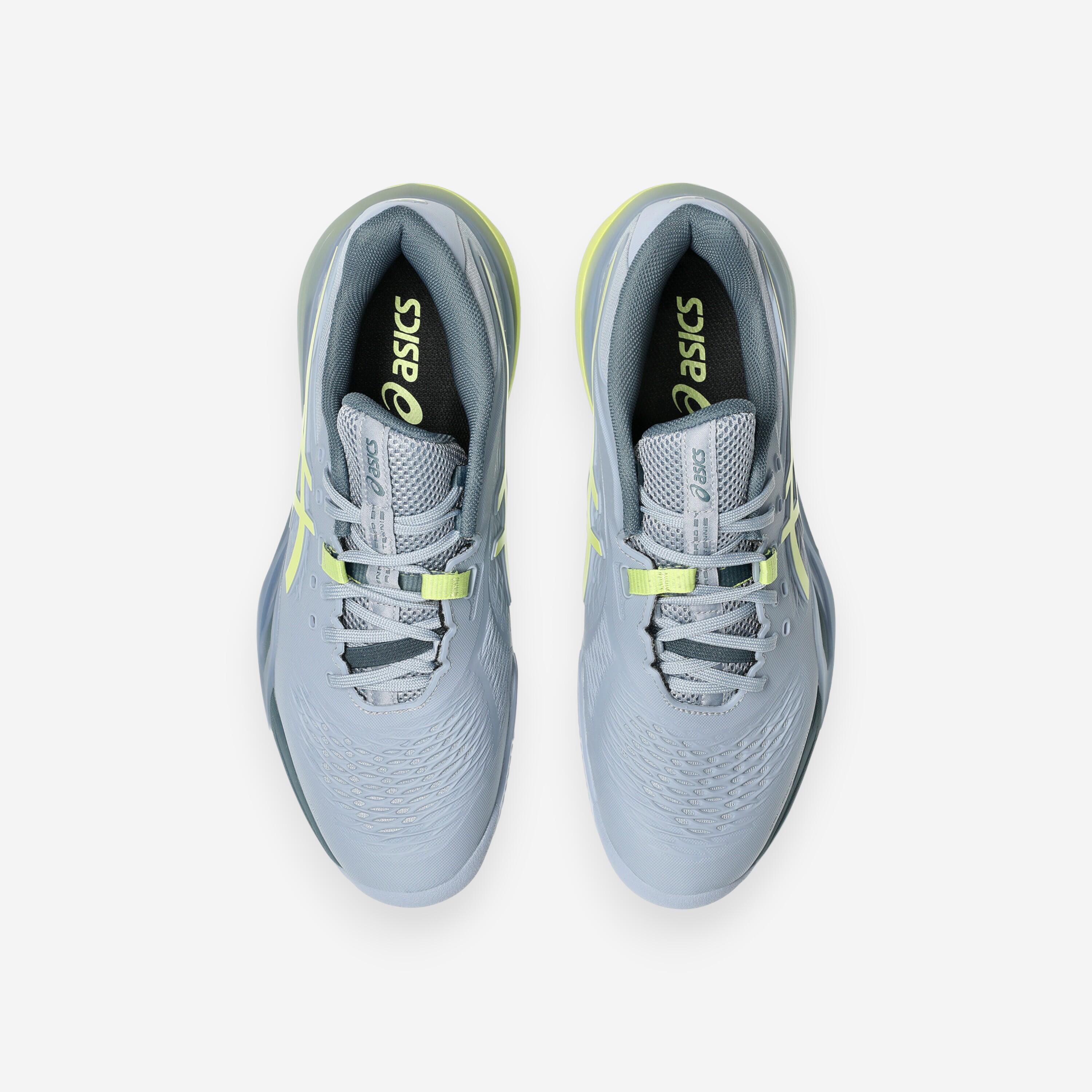 Herren Sandplatz Tennisschuh, Gel Resolution X Grau Gelb 3/8