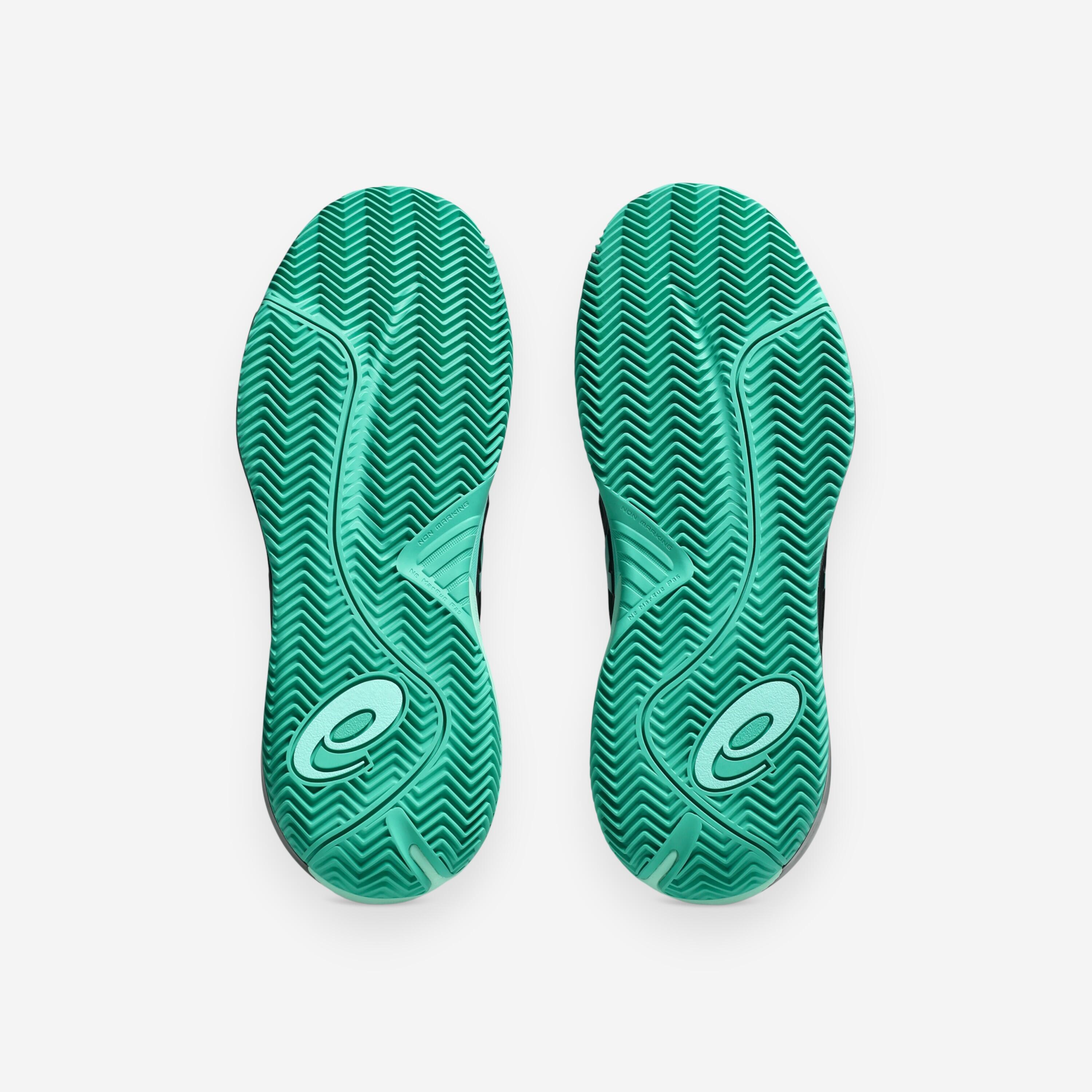 Chaussures de tennis terre battue homme, Gel Resolution X noir vert 4/8