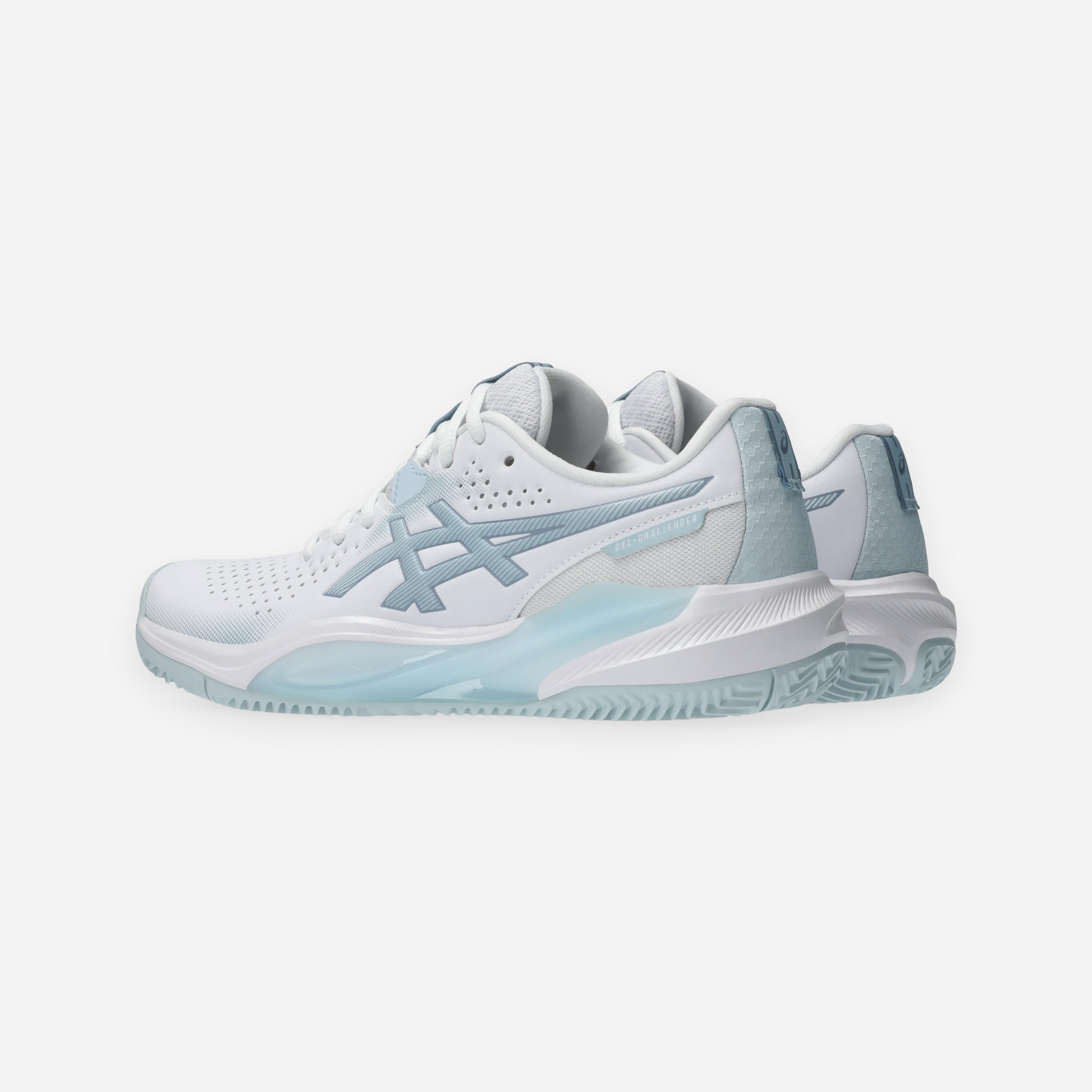 Gel Challenger 15 Damen Sandplatz Tennisschuh Weiss Blau 6/8