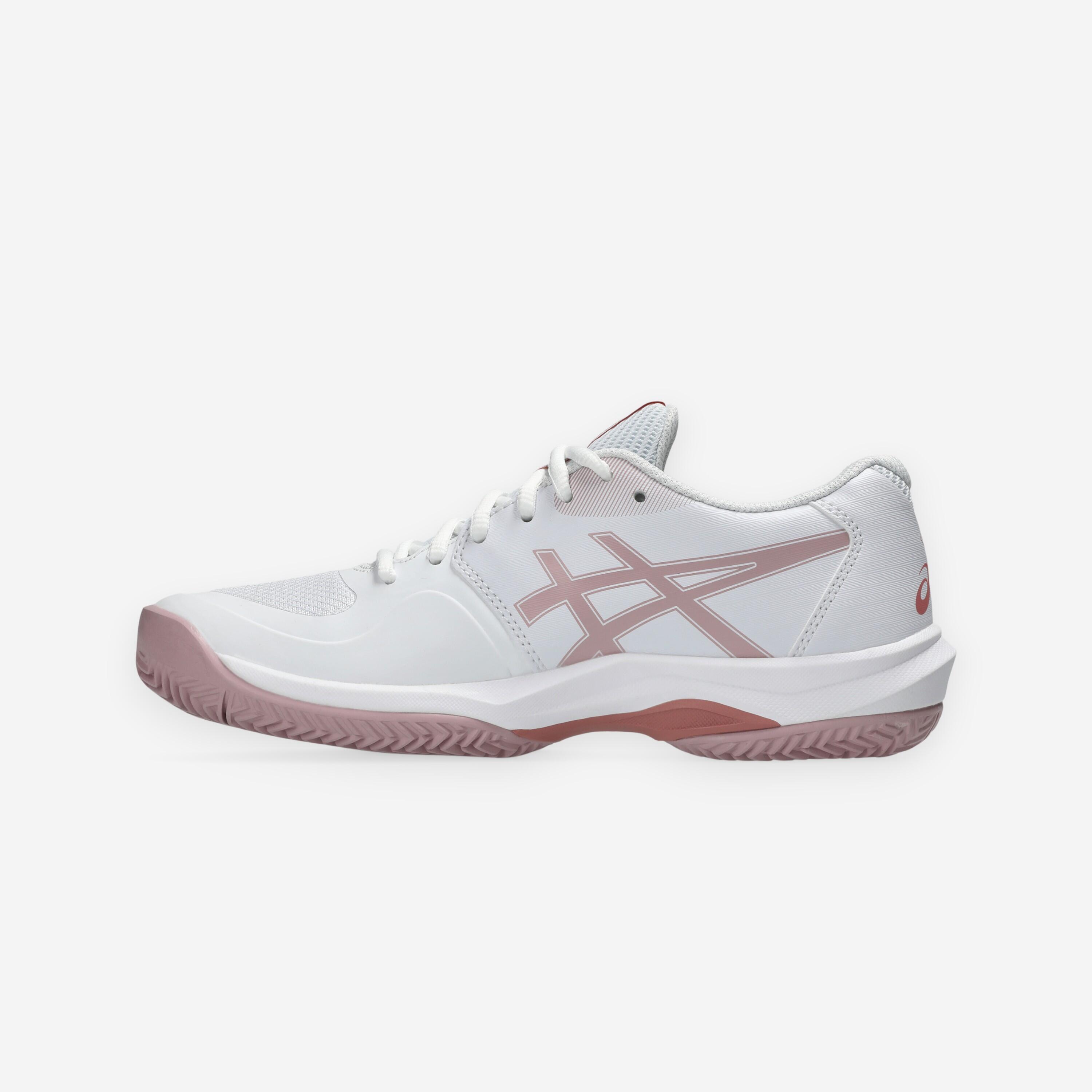 Chaussures de tennis terre battue femme, Game FF 10 blanc rose 7/8
