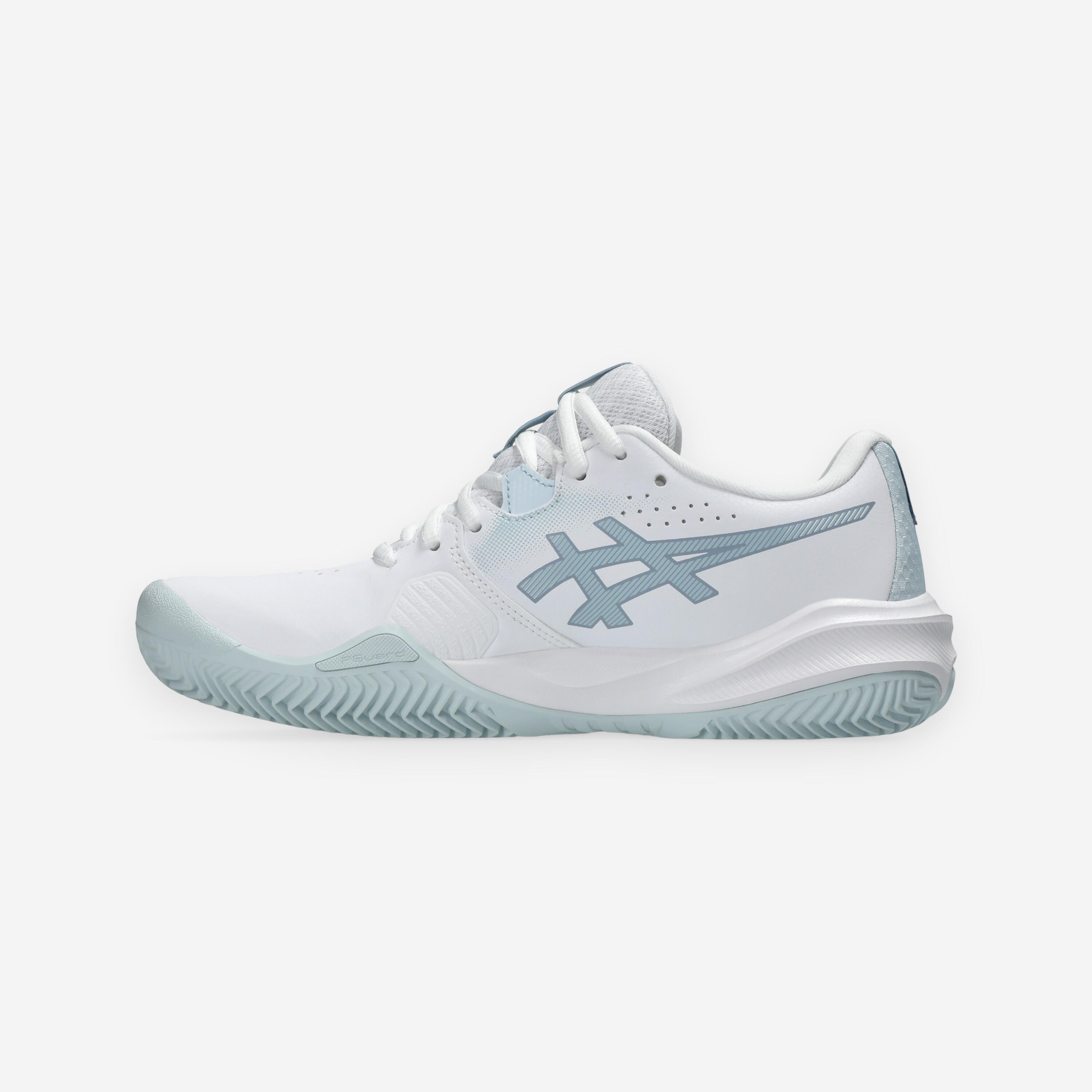 Gel Challenger 15 Damen Sandplatz Tennisschuh Weiss Blau 7/8