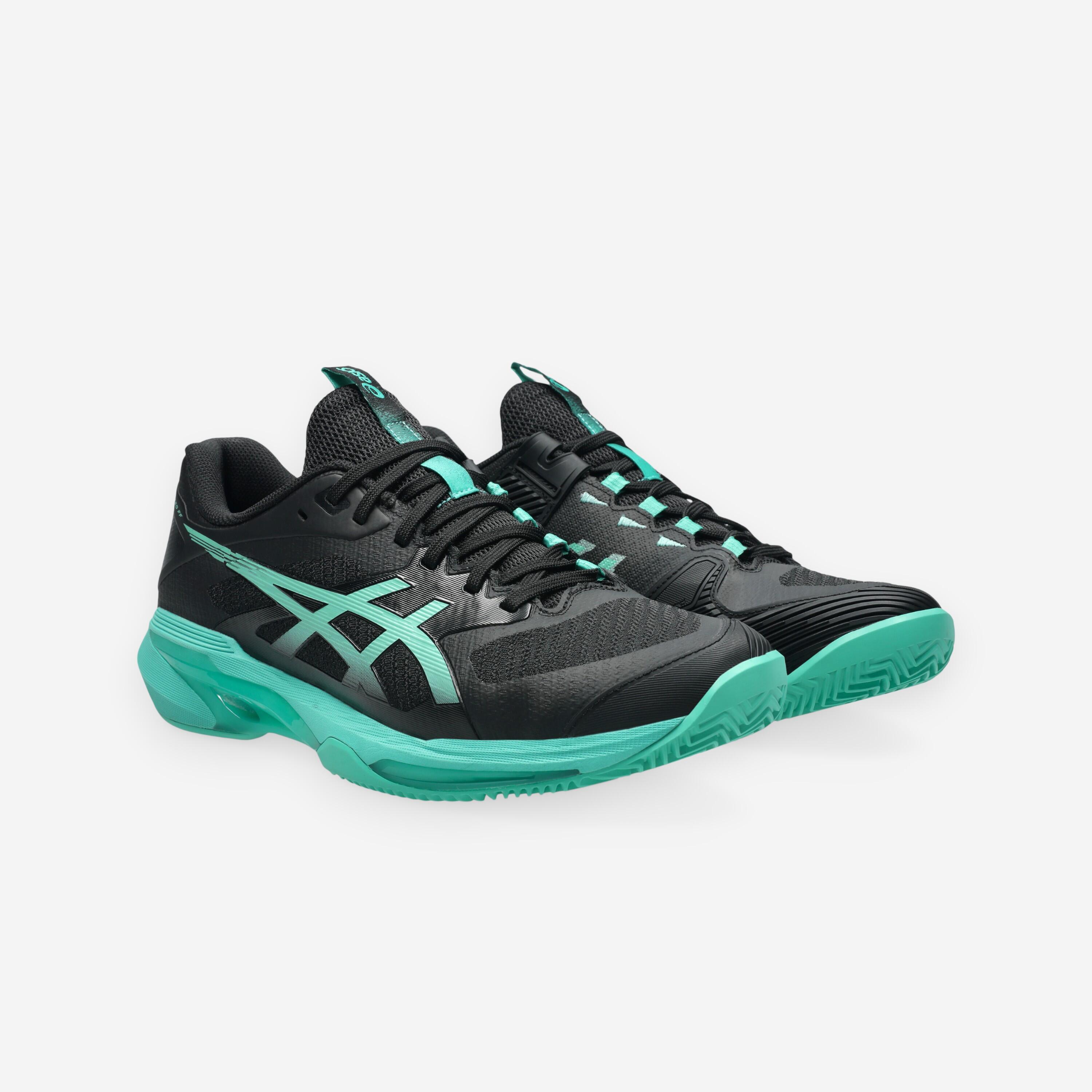 Chaussures de tennis terre battue homme, Solution Speed FF 4 noir vert 2/8