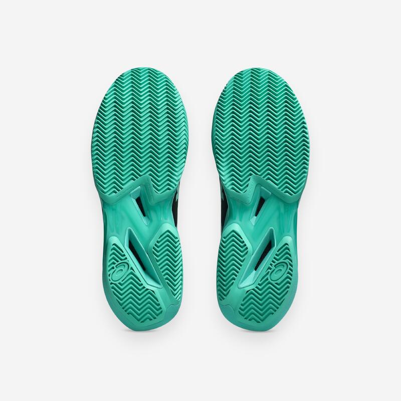 Încălțăminte de tenis pe zgură Asics Solution Speed FF 4 Negru-Verde Bărbați
