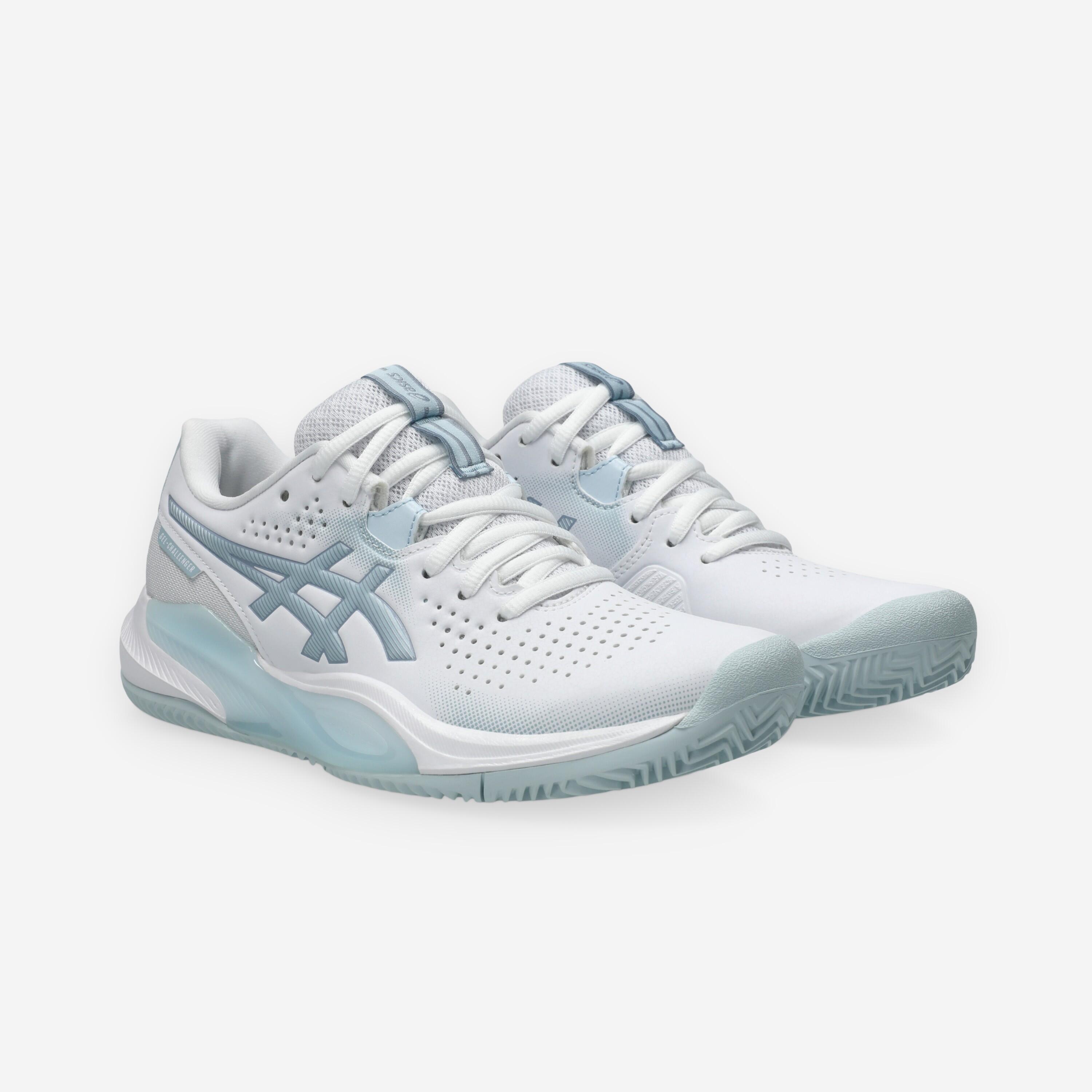 Gel Challenger 15 Damen Sandplatz Tennisschuh Weiss Blau 2/8