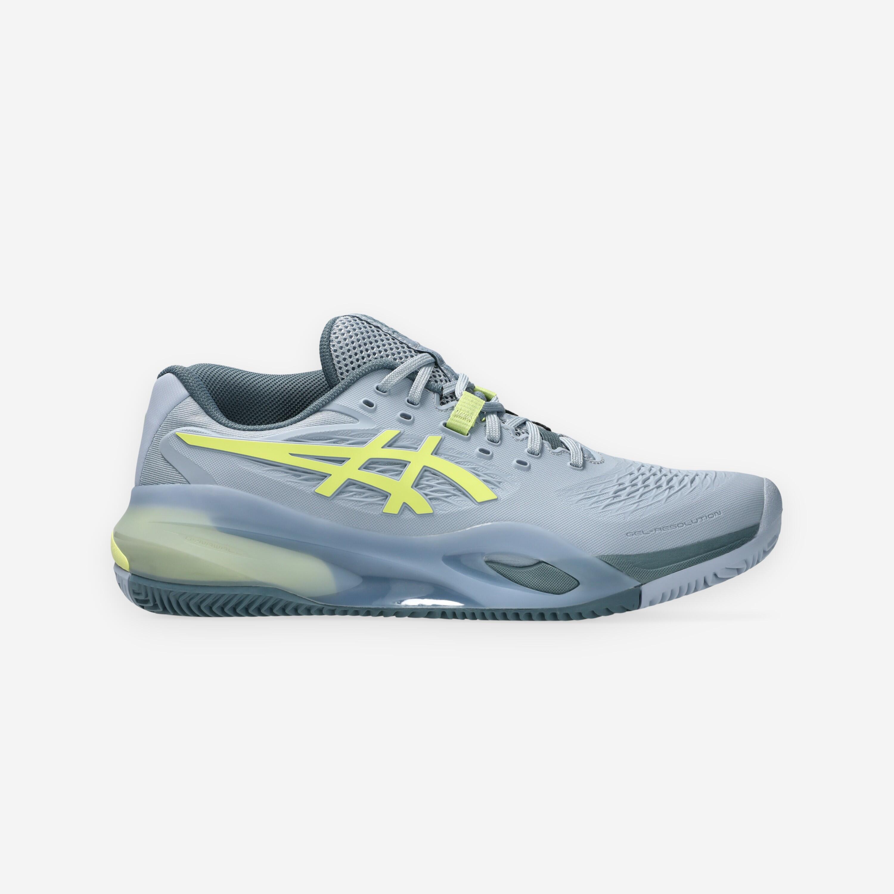 Herren Sandplatz Tennisschuh, Gel Resolution X Grau Gelb 8/8