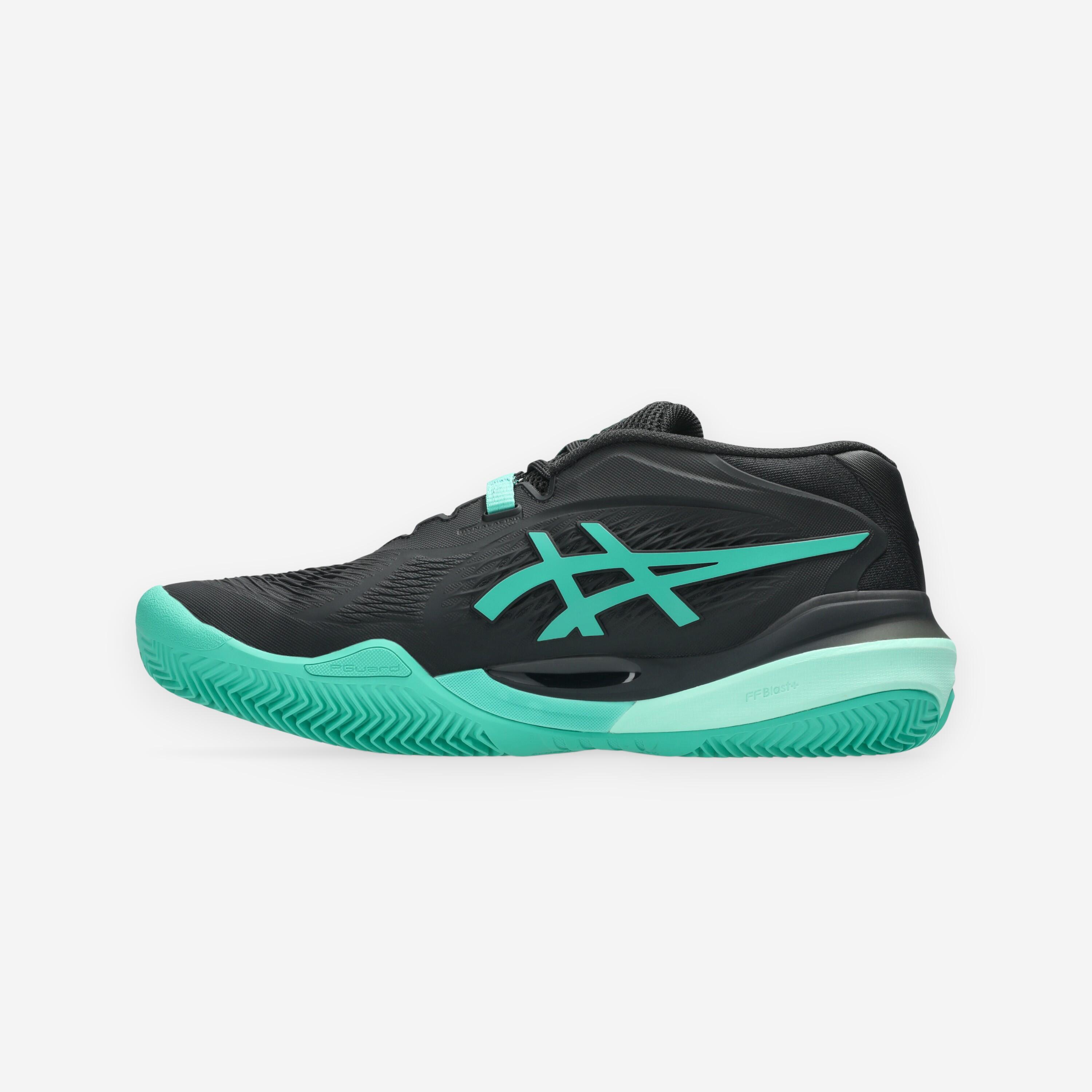 Chaussures de tennis terre battue homme, Gel Resolution X noir vert 7/8