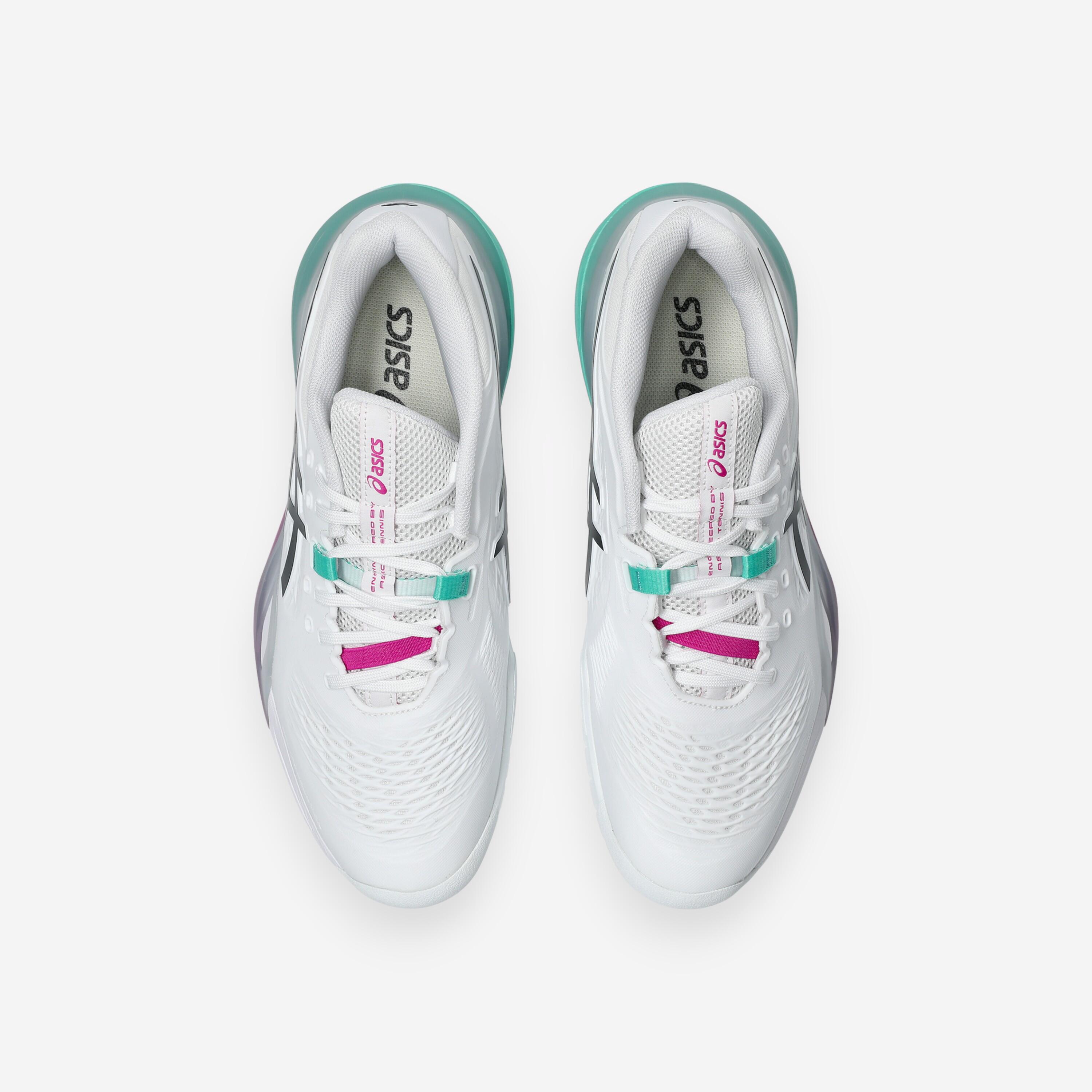 Chaussures de tennis multicourt homme, Gel Resolution X blanc rose 3/8