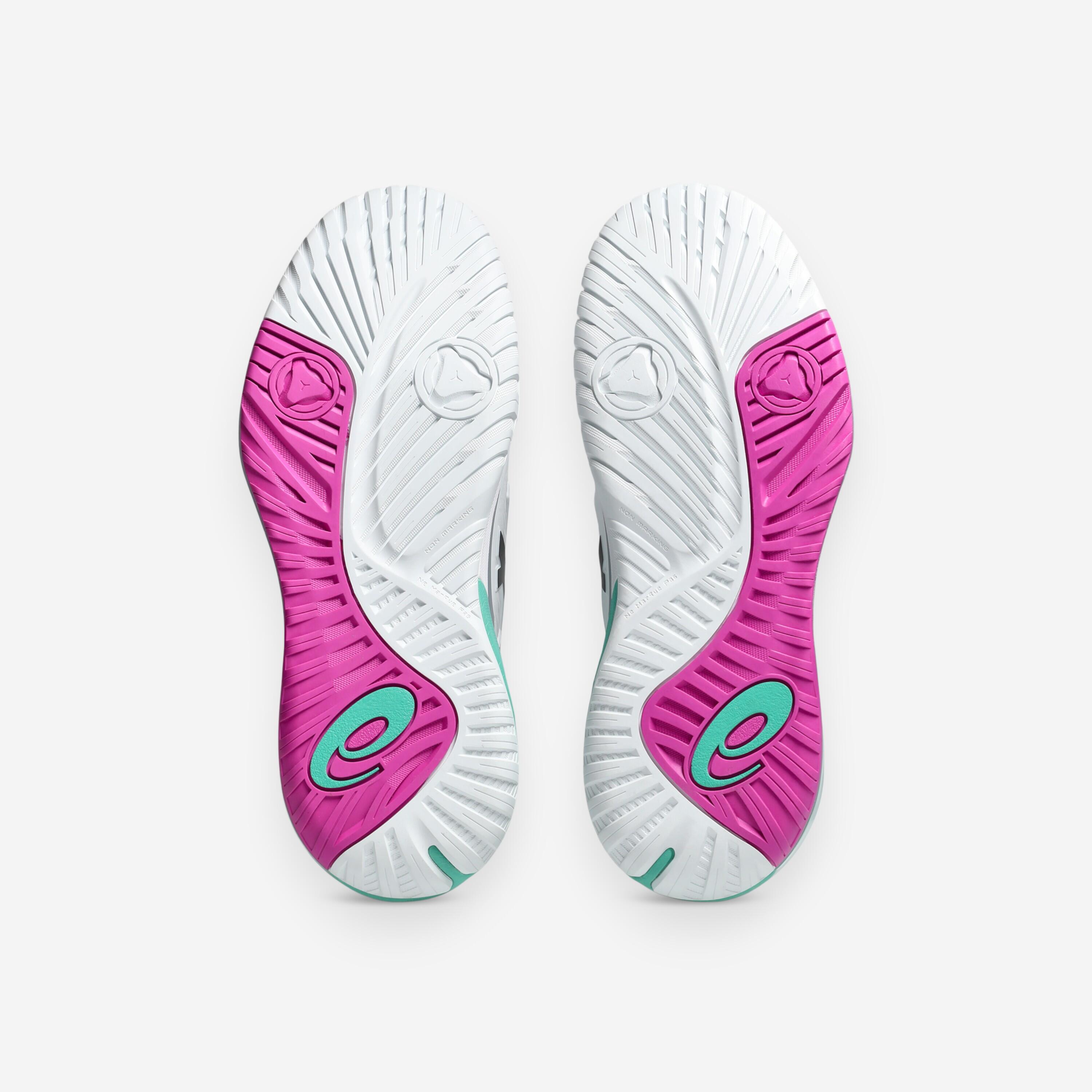 Chaussures de tennis multicourt homme, Gel Resolution X blanc rose 4/8