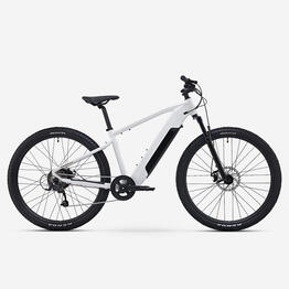 Vélo VTT électrique randonnée semi-rigide  29&quot; Cadre Aluminium, E-EXPL 100 blanc