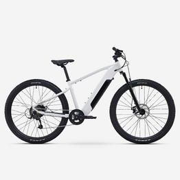 Vélo VTT électrique randonnée semi-rigide  29&quot; Cadre Aluminium, E-EXPL 100 blanc