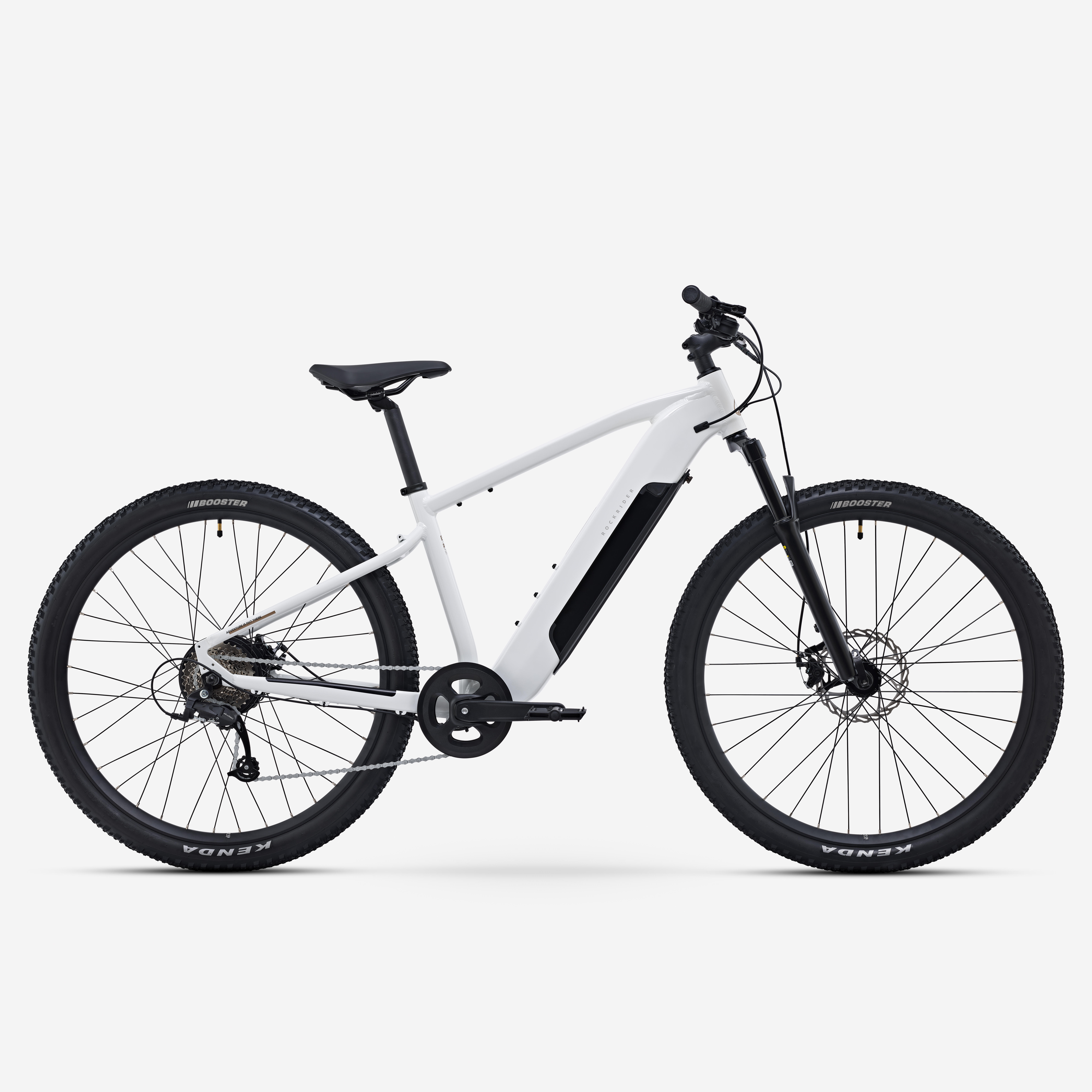 Decathlon UK ROCKRIDER 29" Hardtail Electric Mountain Bike Aluminium Frame - E-expl 100 White | FREE Click & Collect at Stores and Asda. 365 Days return available.
