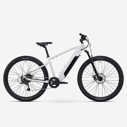 Vélo VTT électrique randonnée semi-rigide 29" Cadre Aluminium, E-EXPL 100 blanc