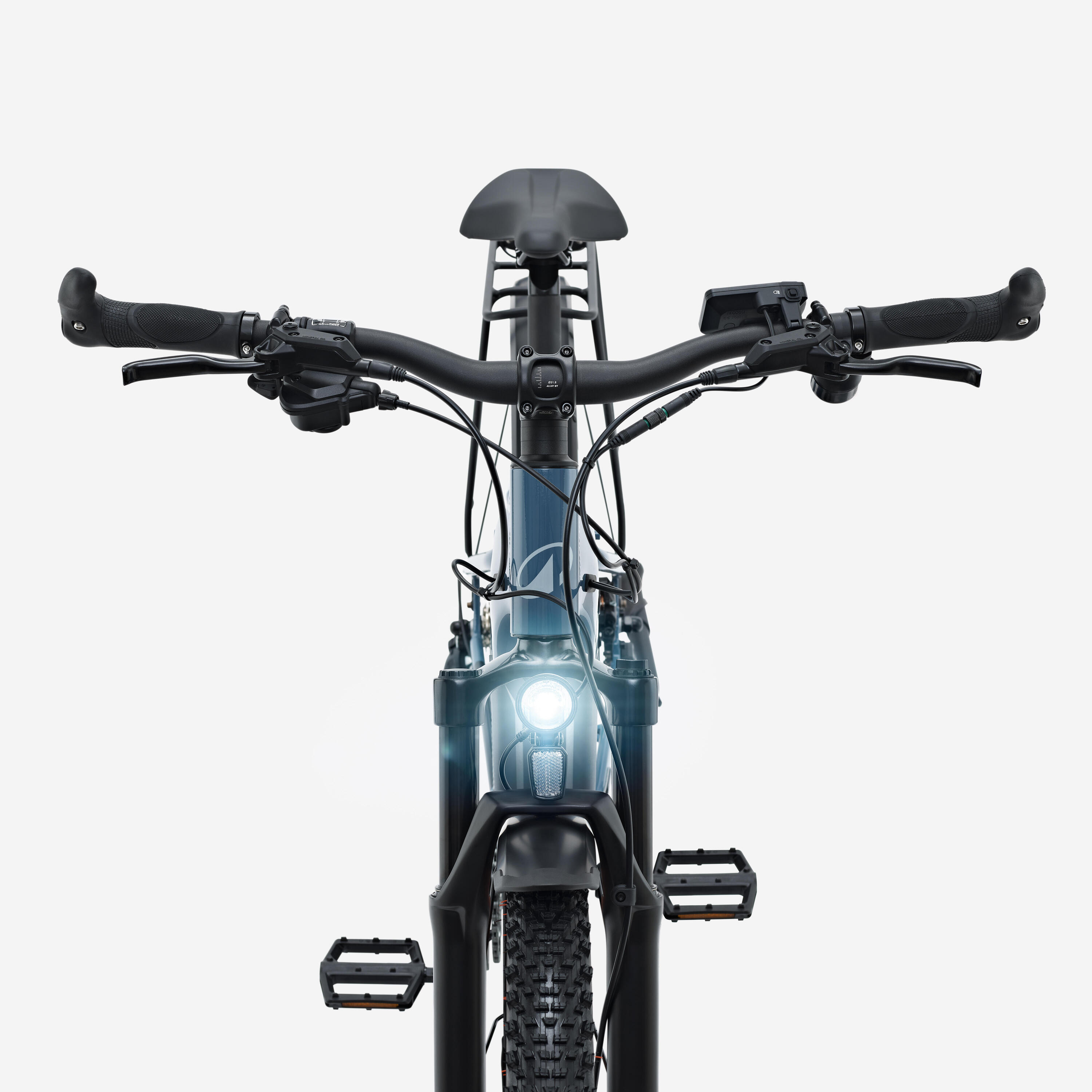 Bici trekking a pedalata assistita E-EXPL 100 LTD telaio alto azzurra 7/7