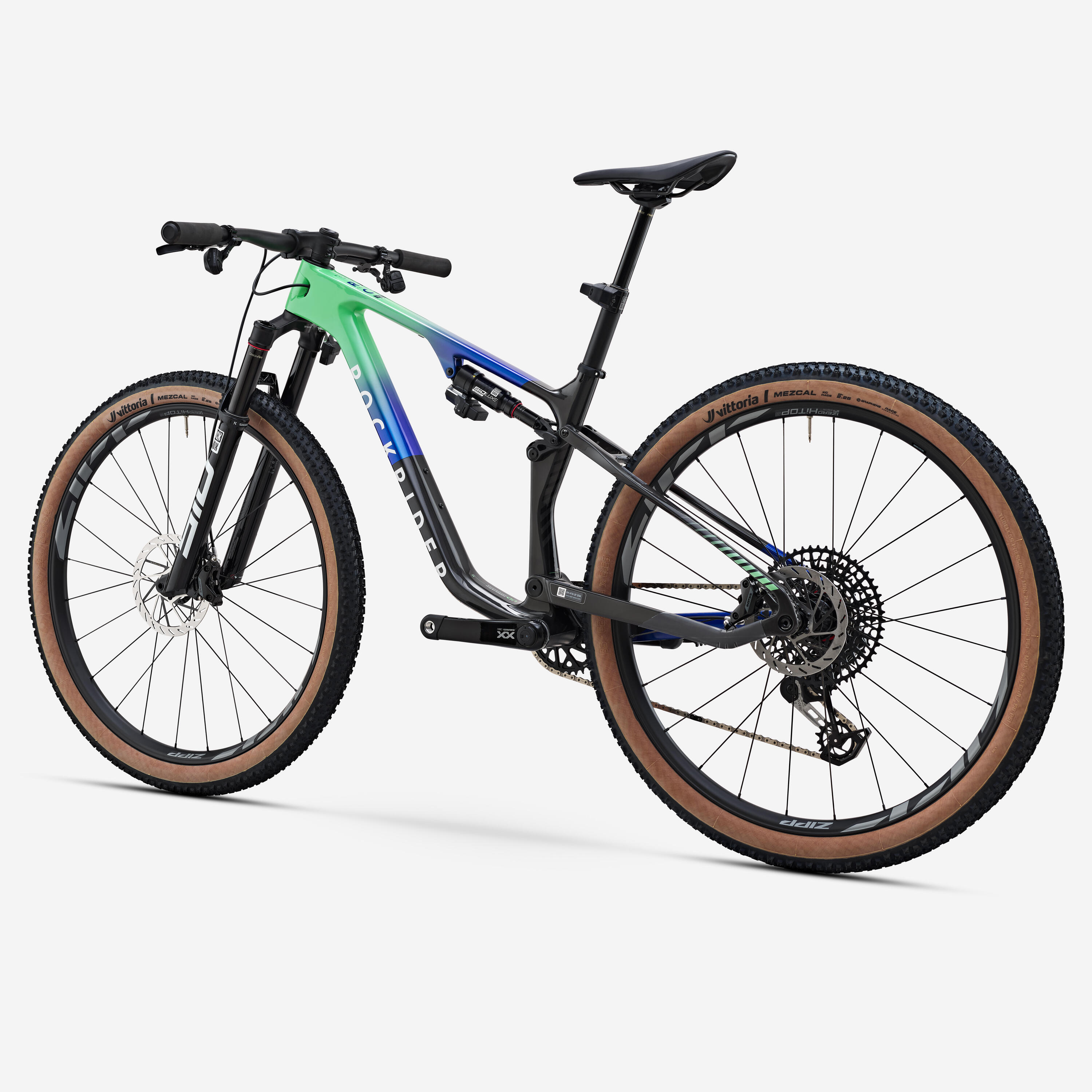 BTT Suspensão Integral XC 29" Quadro em Carbono RACE 940 S TEAM Azul/Verde 3/8