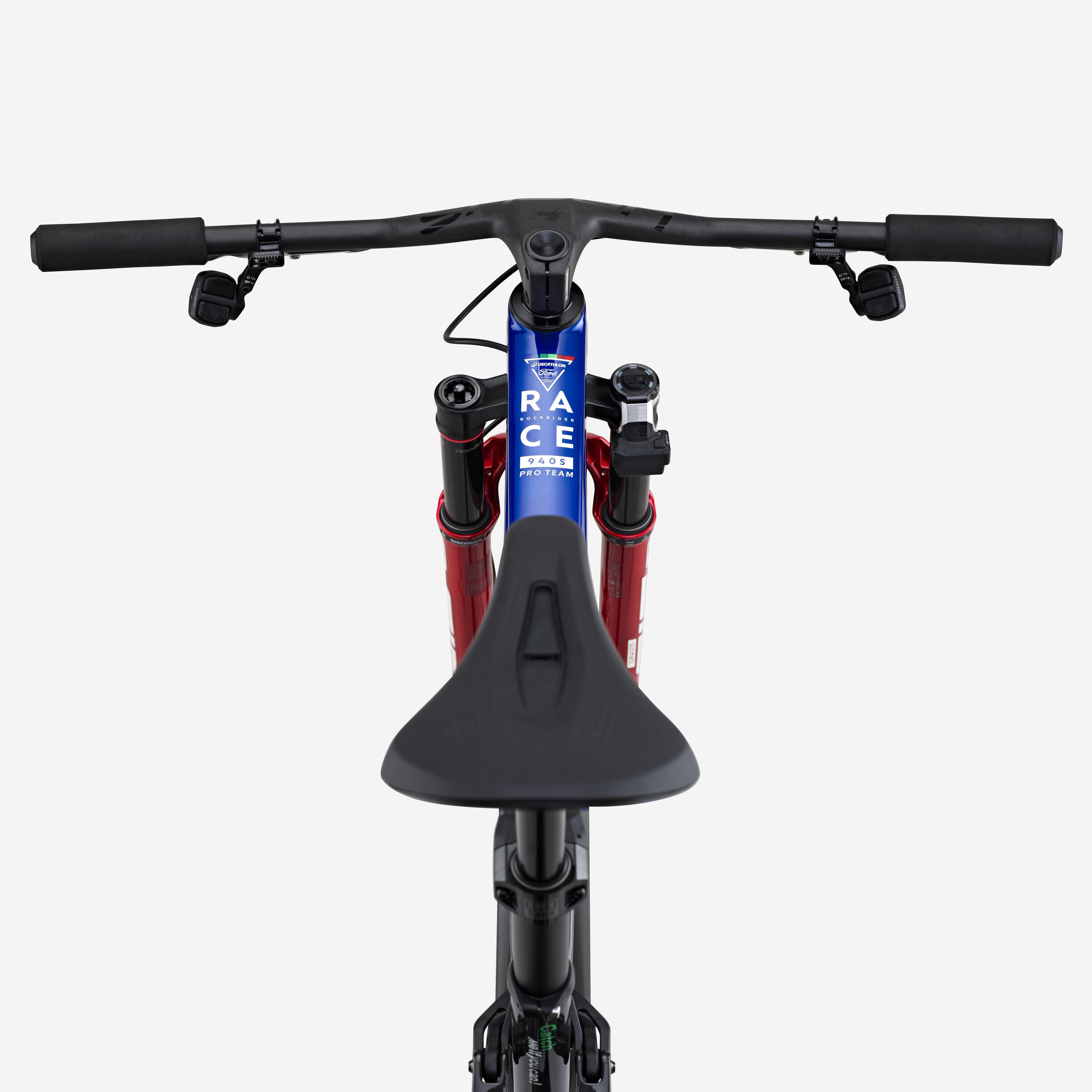 Vélo VTT tout-suspendu XC 29" cadre carbone, RACE 940 S PRO TEAM bleu vert rouge 7/8