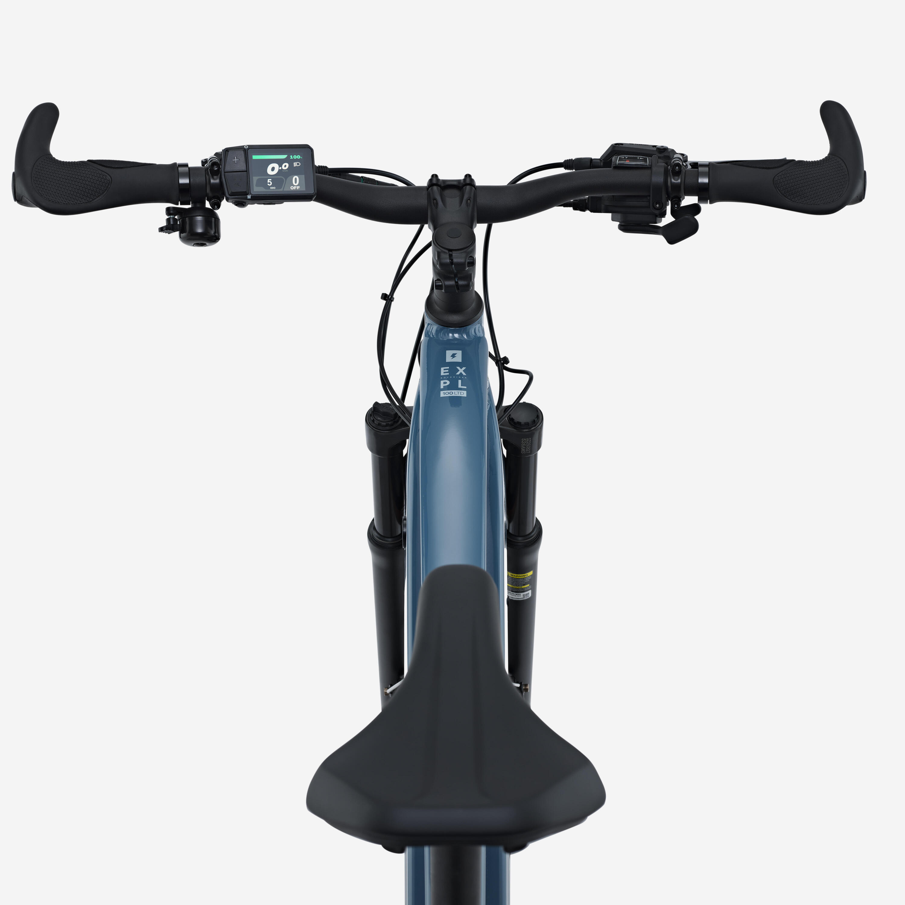 Bici trekking a pedalata assistita E-EXPL 100 LTD telaio alto azzurra 6/7