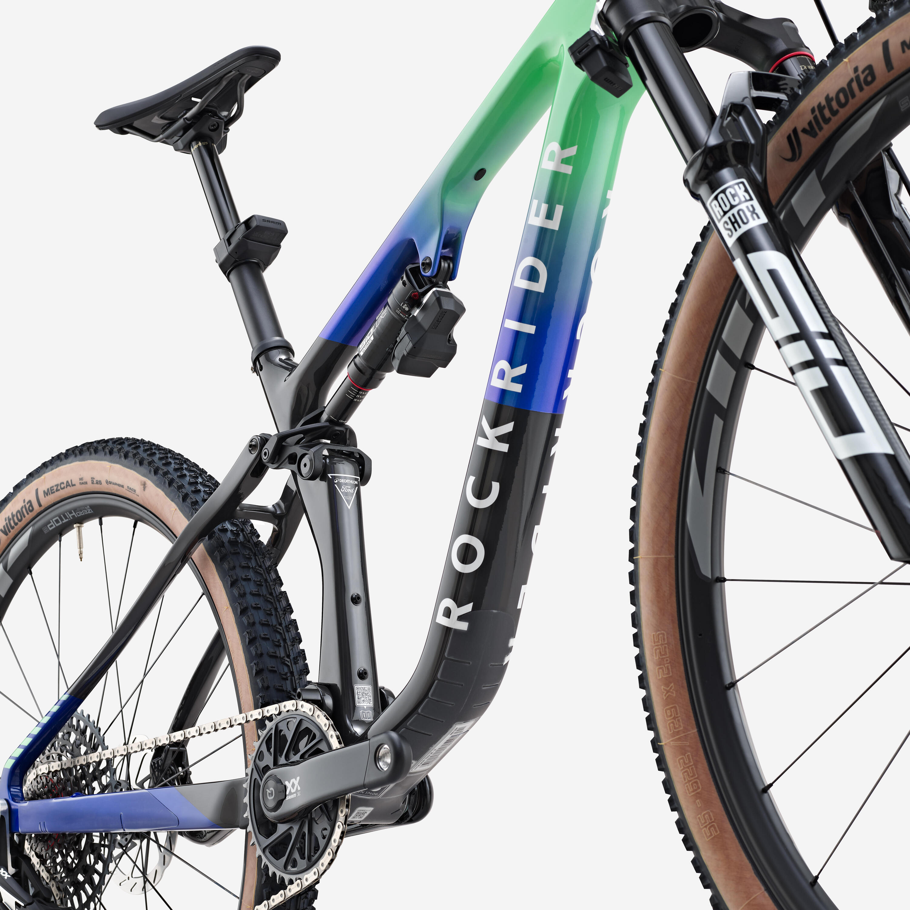 BTT Suspensão Integral XC 29" Quadro em Carbono RACE 940 S TEAM Azul/Verde 4/8