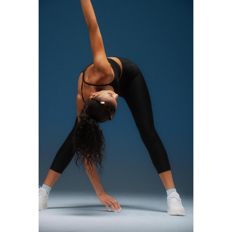 Kadın 7/8 Fitness Taytı - Füme Siyah
