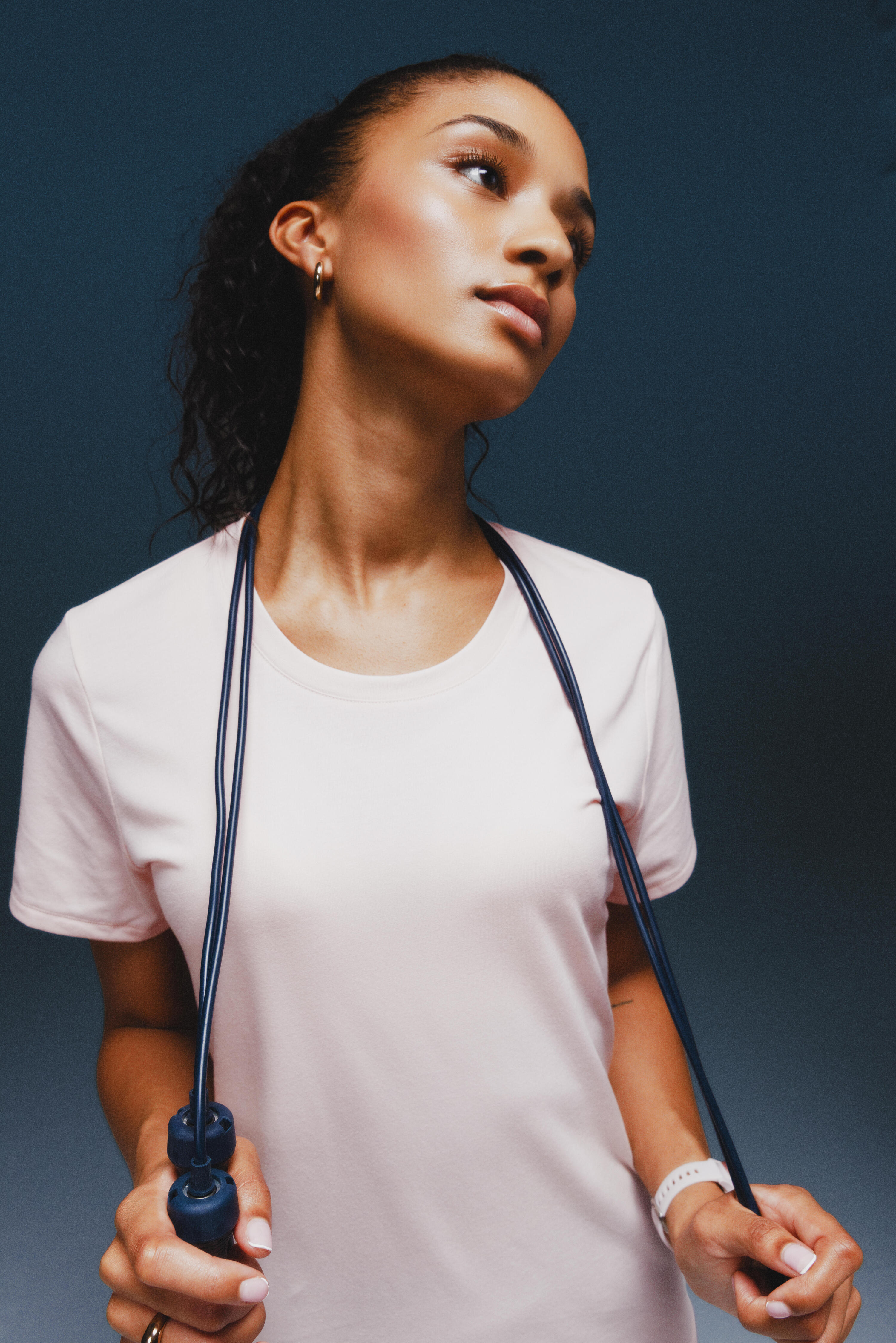 T-shirt d’entraînement à manches courtes femme, Coolmax 6/9