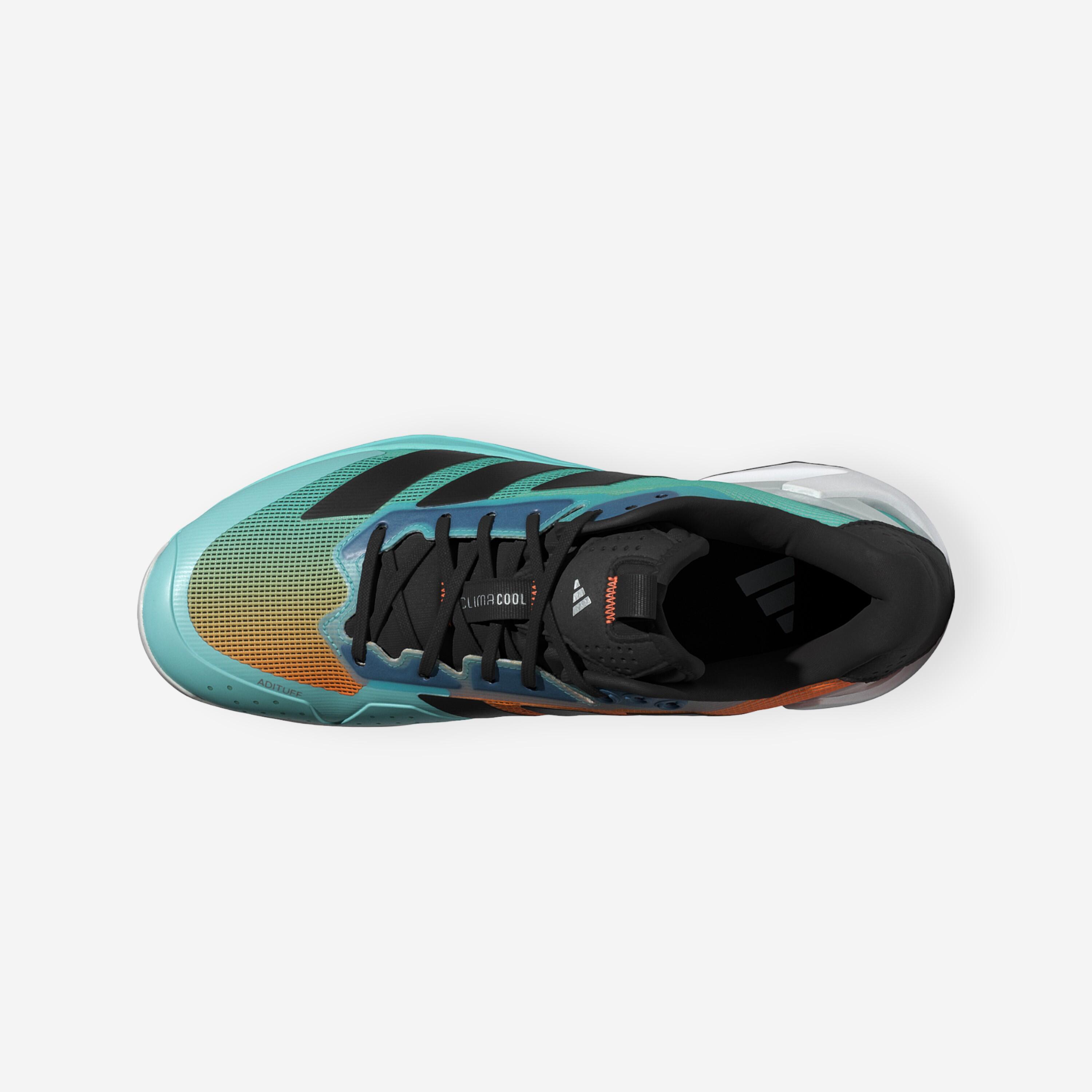 v*♪様 Meridaextrema　AhLatin SKYSONIC T-90 Men's Multicourt Tennis Shoes Ubersonic 5 - Blue/Orange - Decathlon
