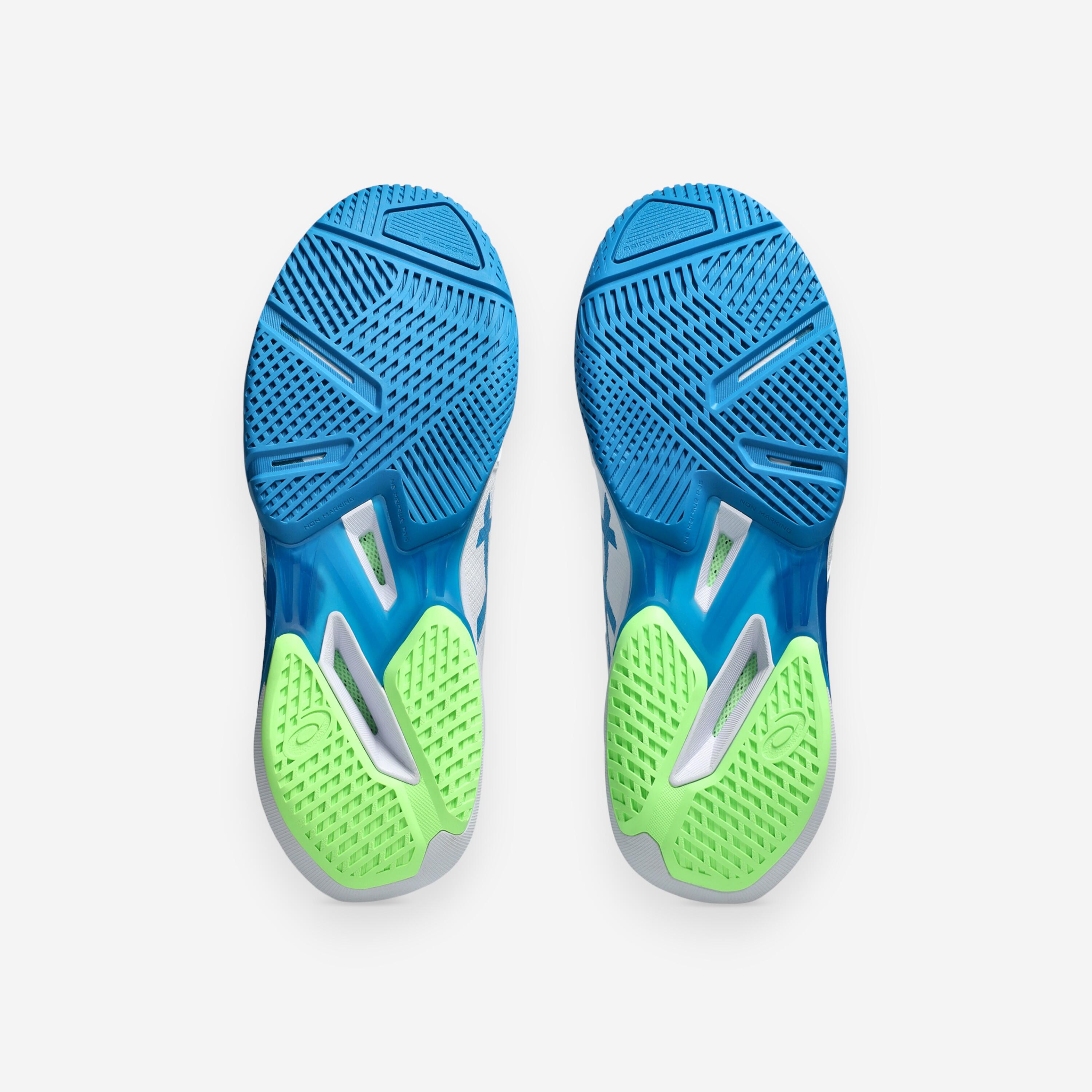 Chaussures de tennis multicourt homme, Solution Speed FF 4 blanc bleu 4/8