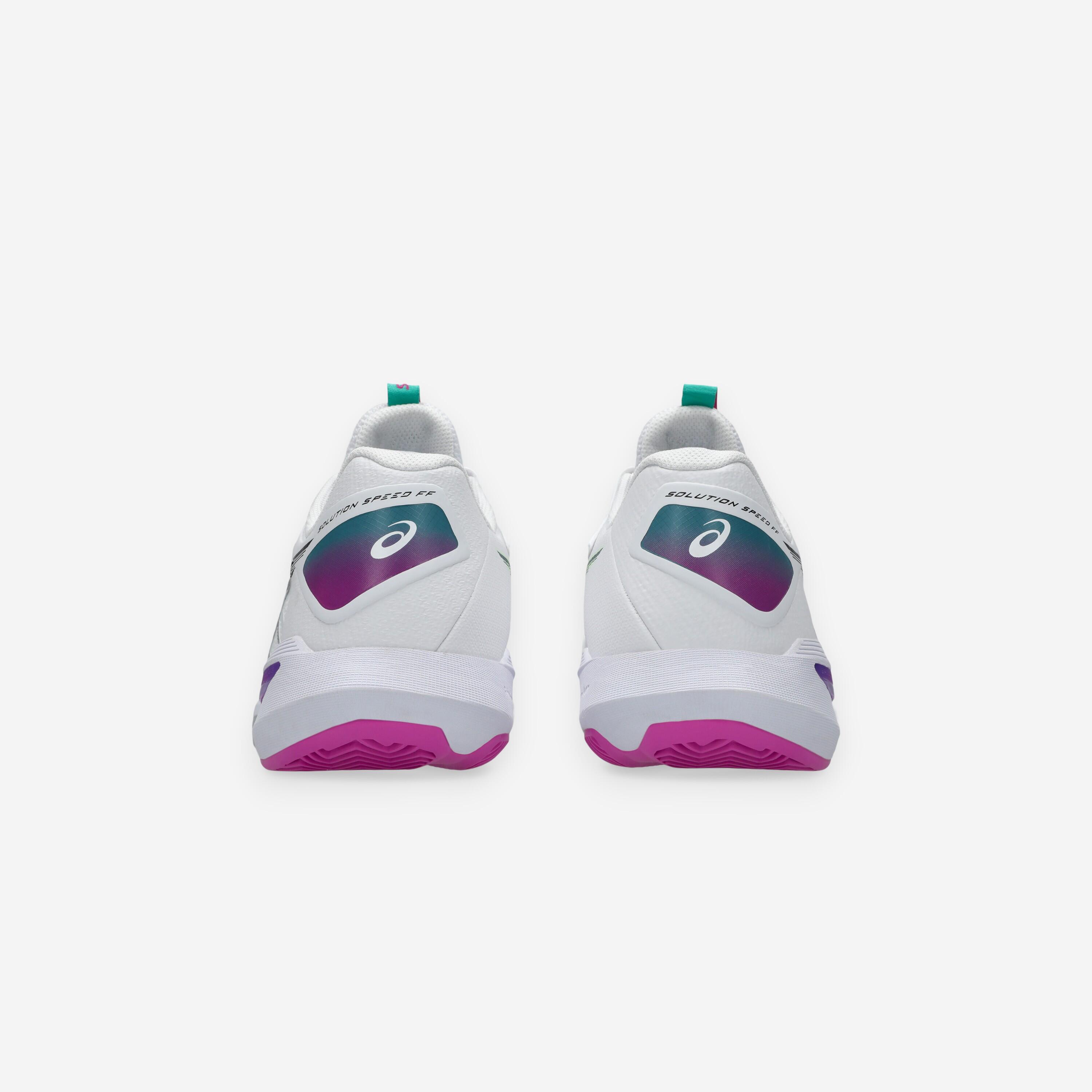Chaussures de tennis terre battue homme, Solution Speed FF 4 blanc rose 5/8