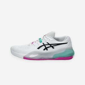 Zapatillas de tenis tierra batida hombre - Gel Resolution X blanco negro rosa