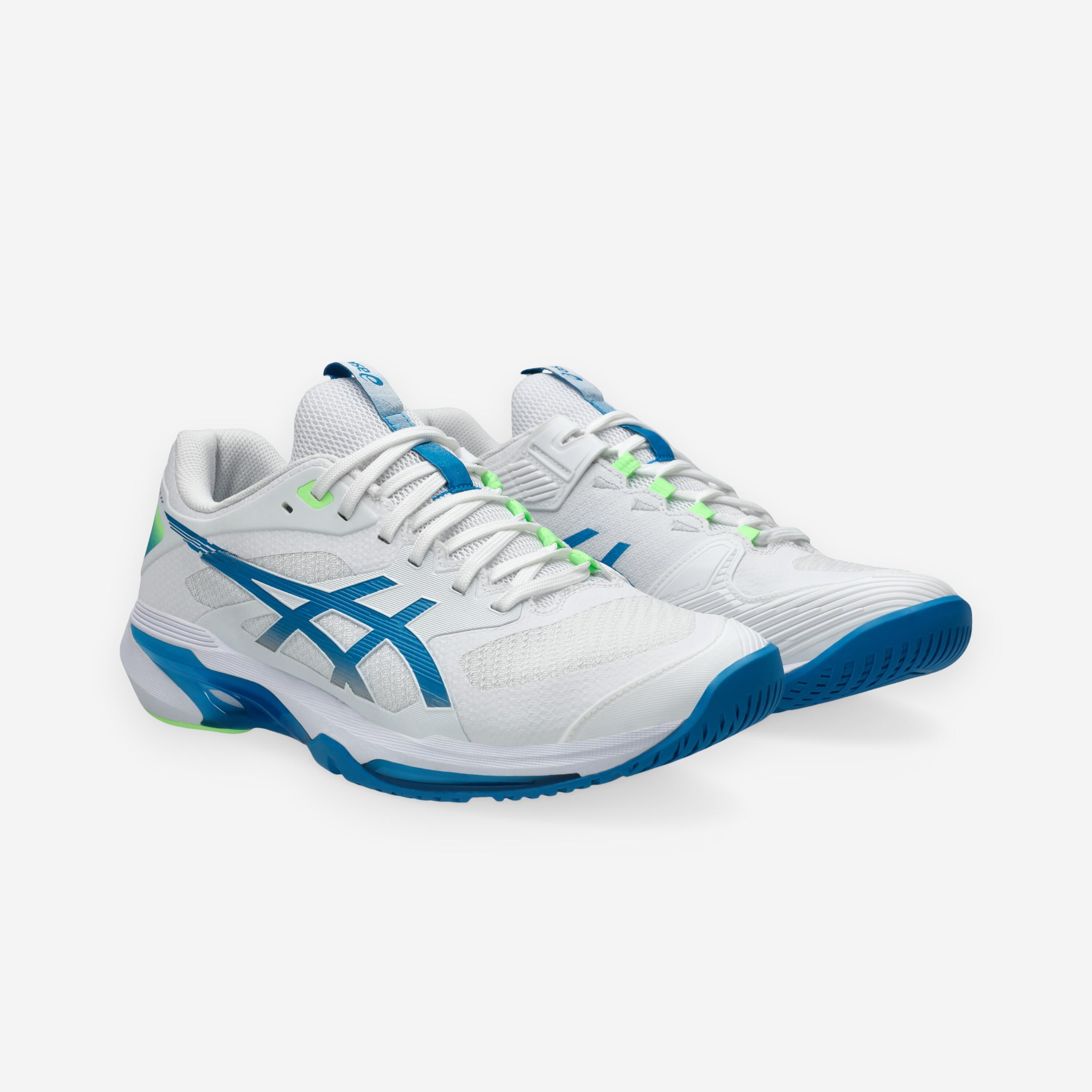 Chaussures de tennis multicourt homme, Solution Speed FF 4 blanc bleu 2/8